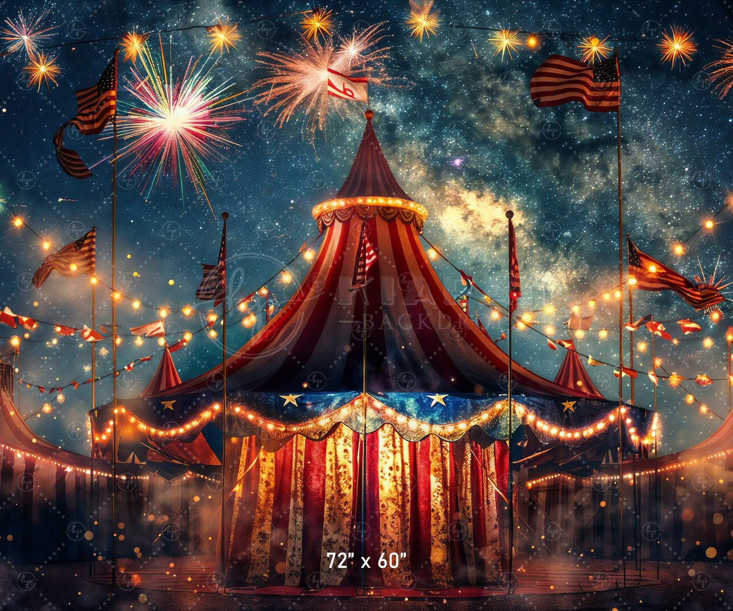 Carnival Under the Stars Backdrop