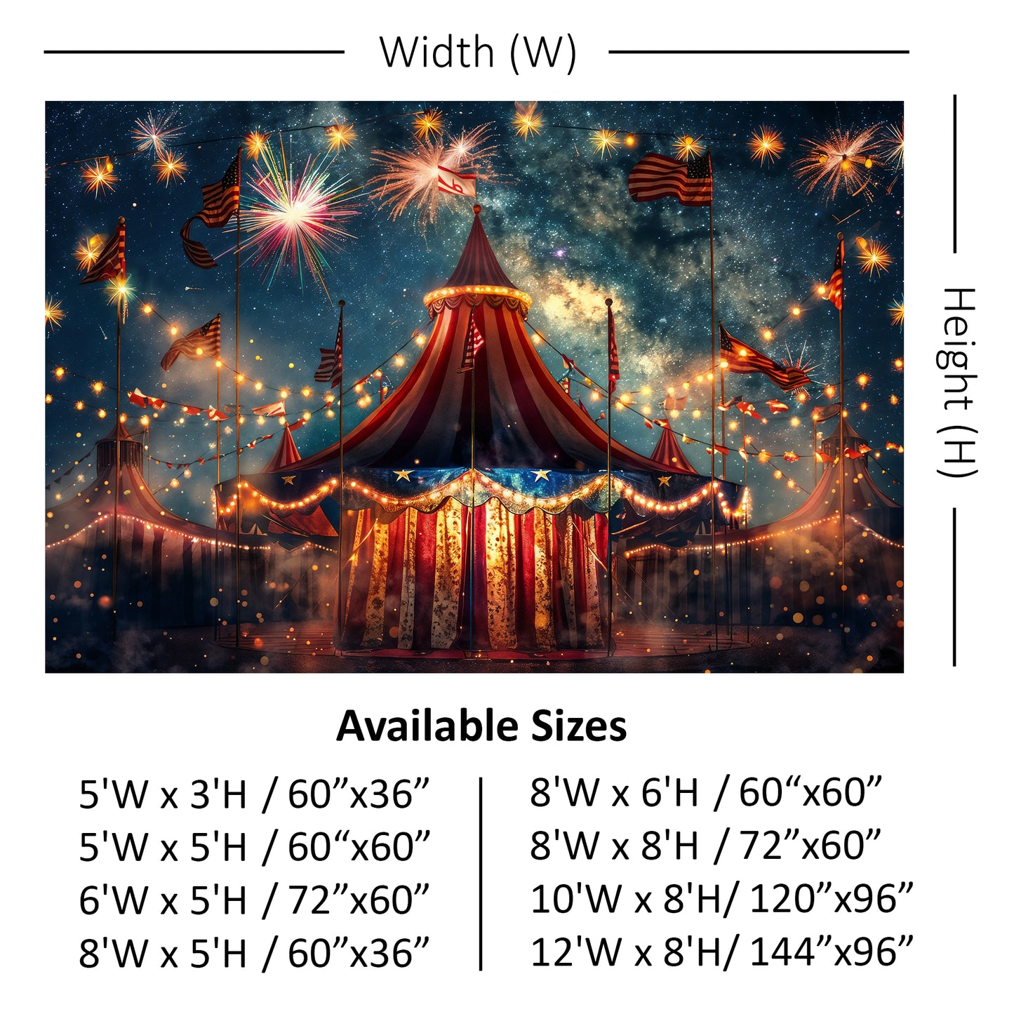 Carnival Under the Stars Backdrop