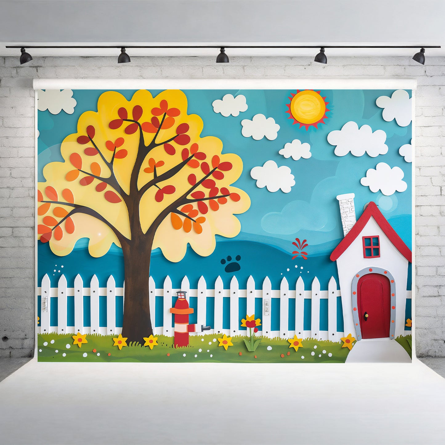 Whimsical Autumn Garden Backdrop