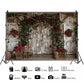 Rustic Rose Garden Entry Backdrop