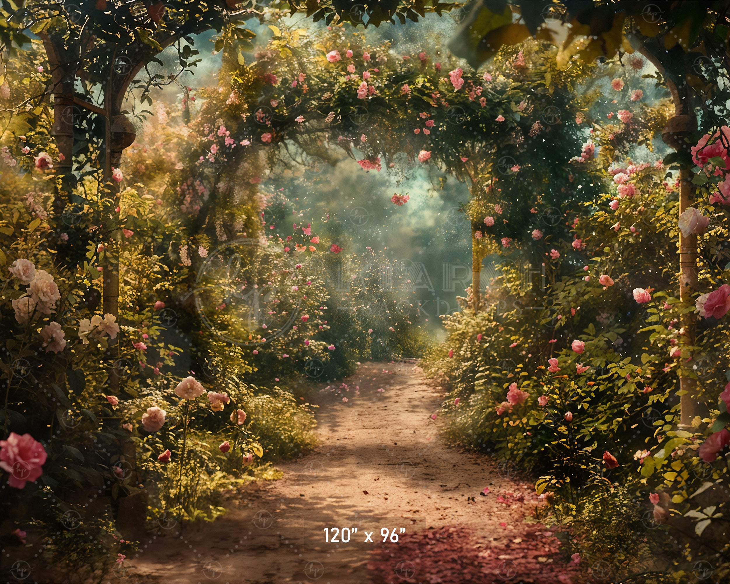Enchanted Rose Garden Archway Backdrop