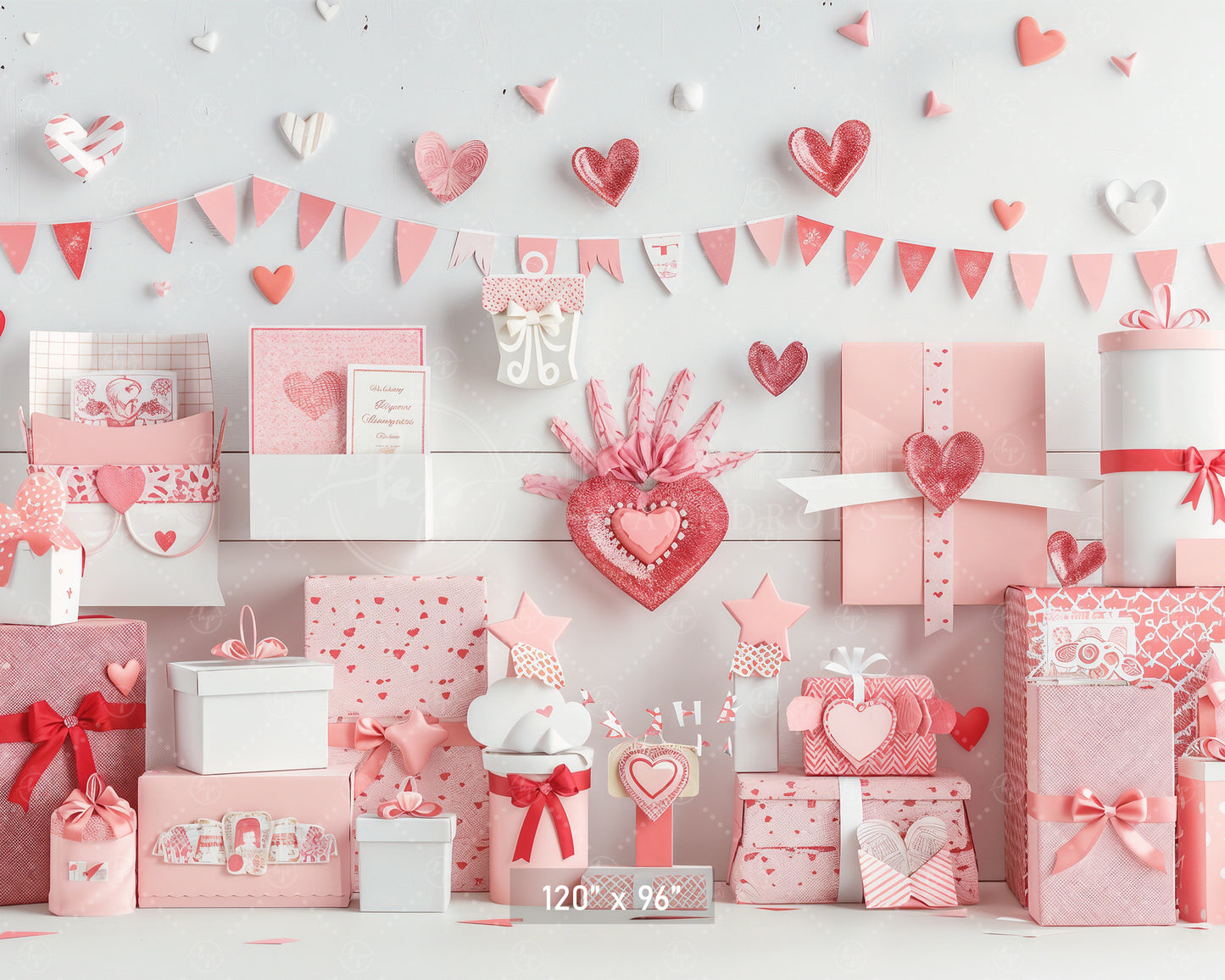 Sweet Valentine’s Day Gift Display Backdrop