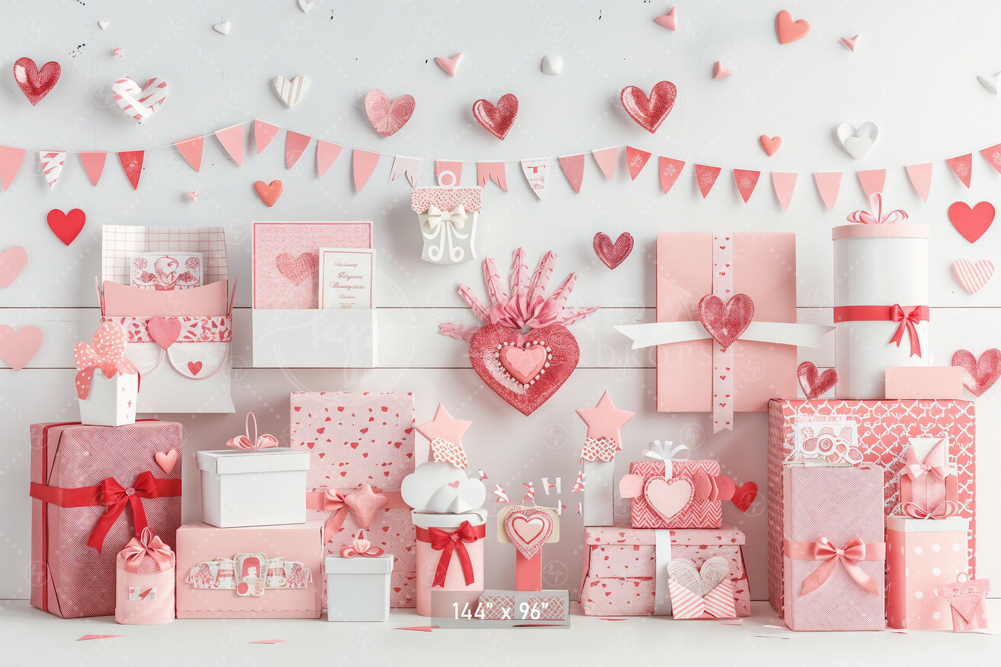 Sweet Valentine’s Day Gift Display Backdrop