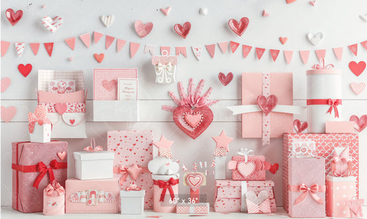 Sweet Valentine’s Day Gift Display Backdrop