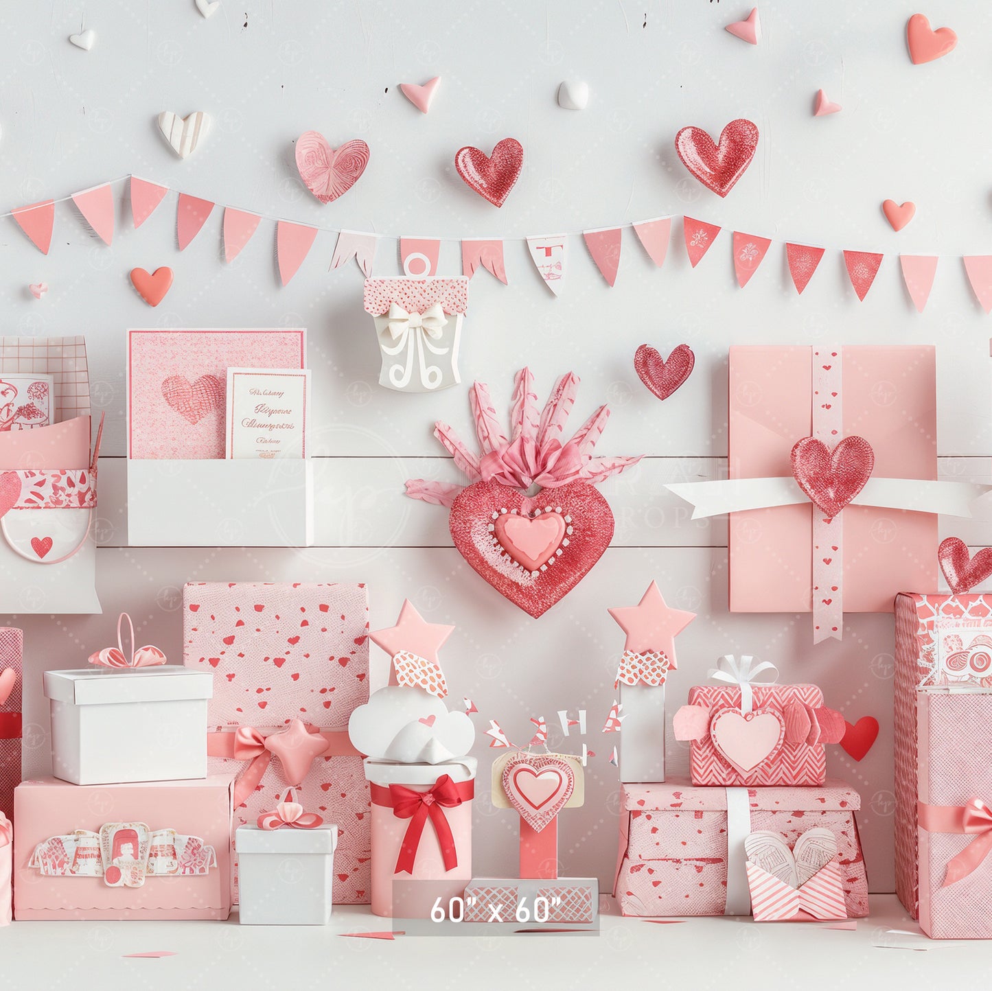 Sweet Valentine’s Day Gift Display Backdrop