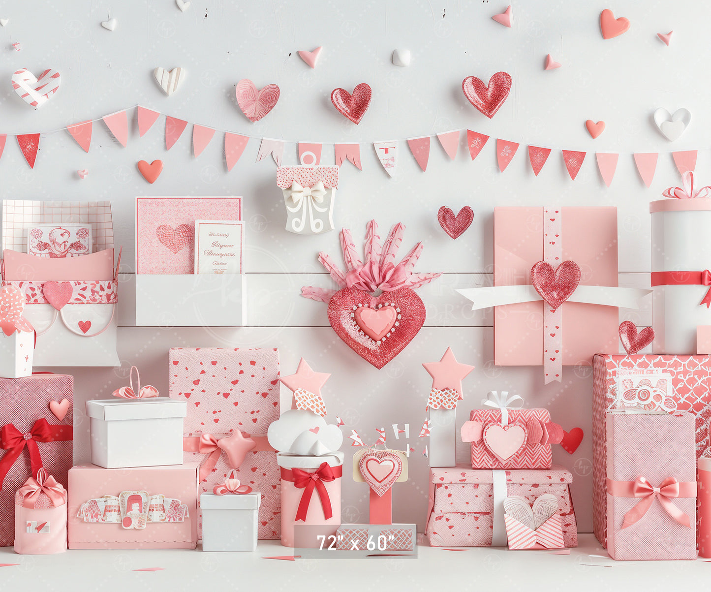 Sweet Valentine’s Day Gift Display Backdrop