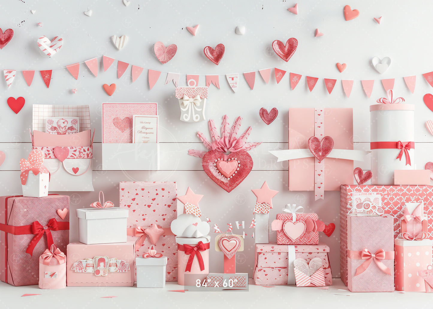 Sweet Valentine’s Day Gift Display Backdrop