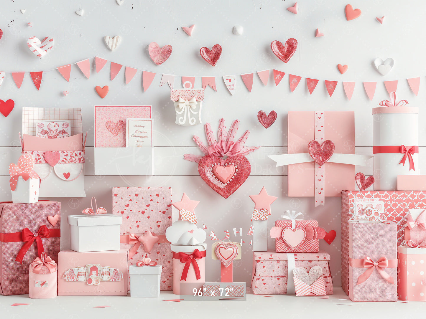 Sweet Valentine’s Day Gift Display Backdrop