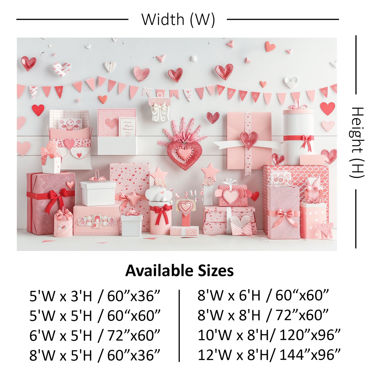 Sweet Valentine’s Day Gift Display Backdrop