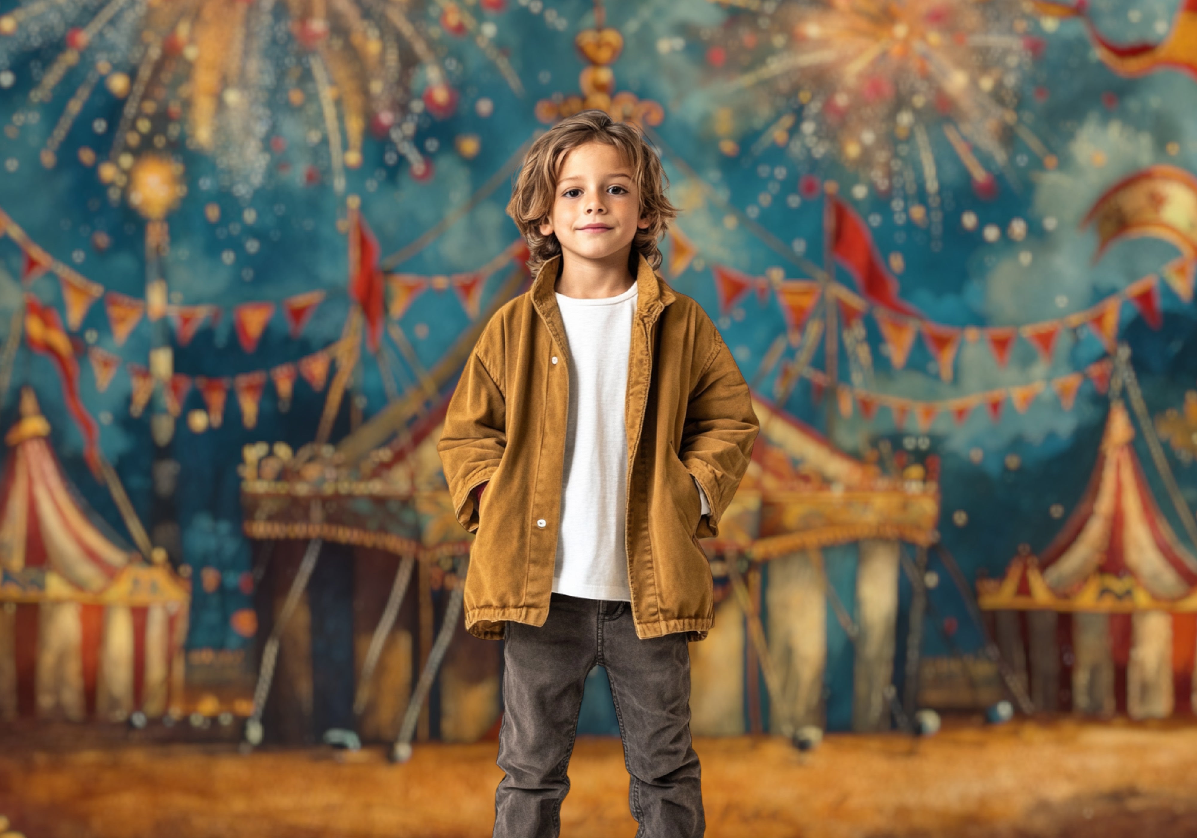 Carnival Fireworks Celebration Backdrop