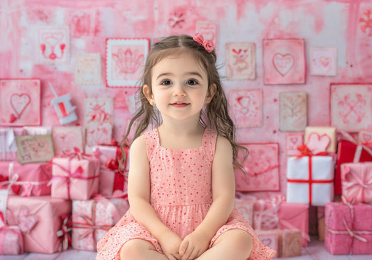 Sweet Hearts Gift Wall Backdrop