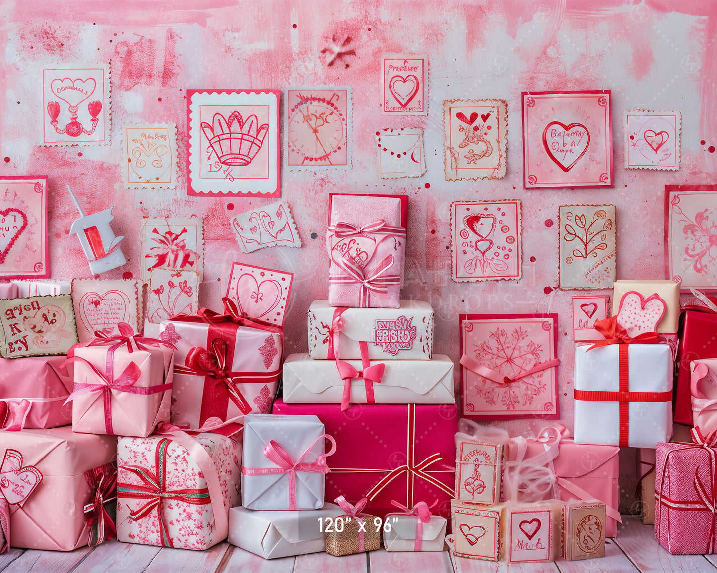 Sweet Hearts Gift Wall Backdrop