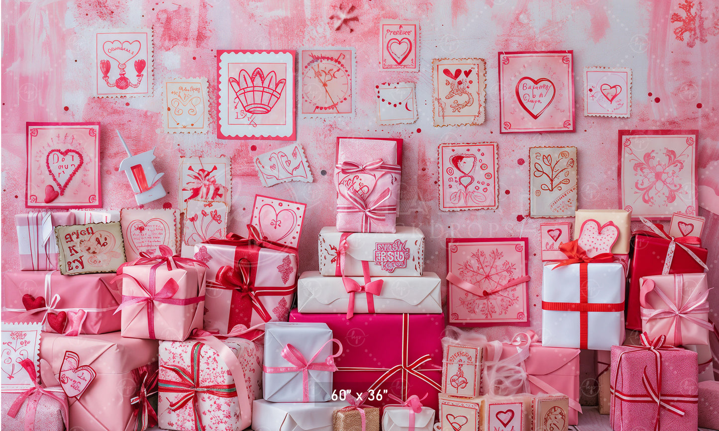 Sweet Hearts Gift Wall Backdrop