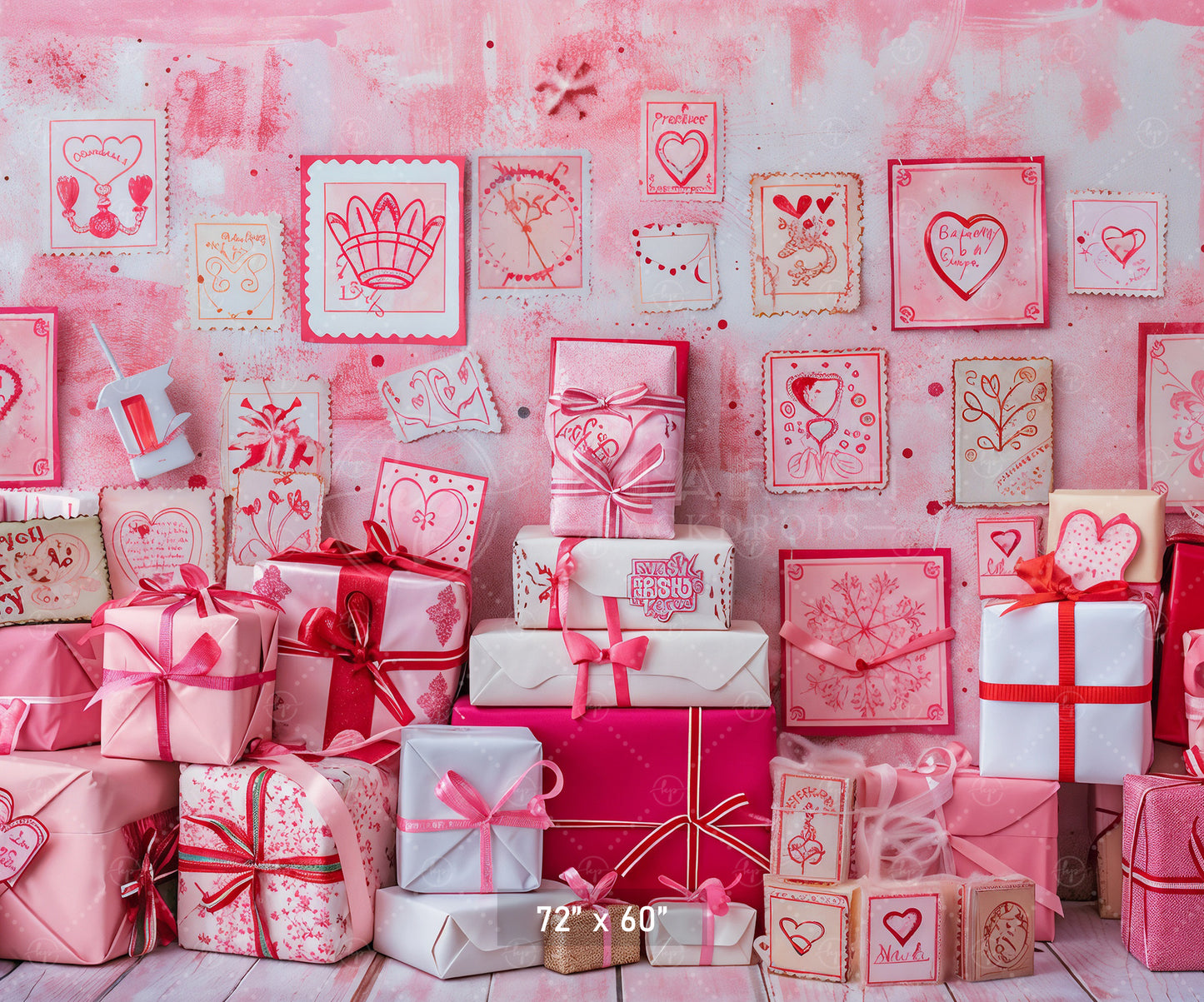 Sweet Hearts Gift Wall Backdrop