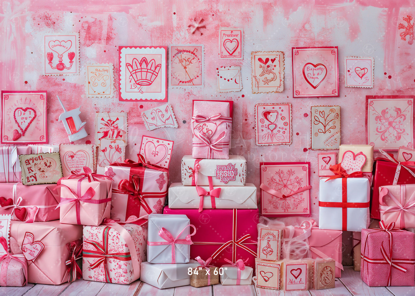 Sweet Hearts Gift Wall Backdrop