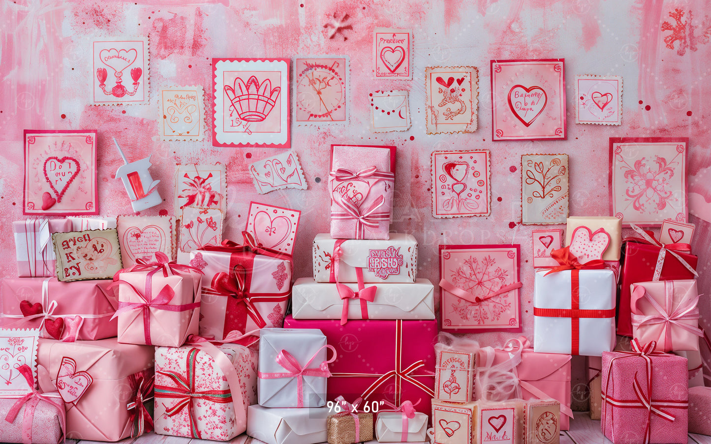 Sweet Hearts Gift Wall Backdrop