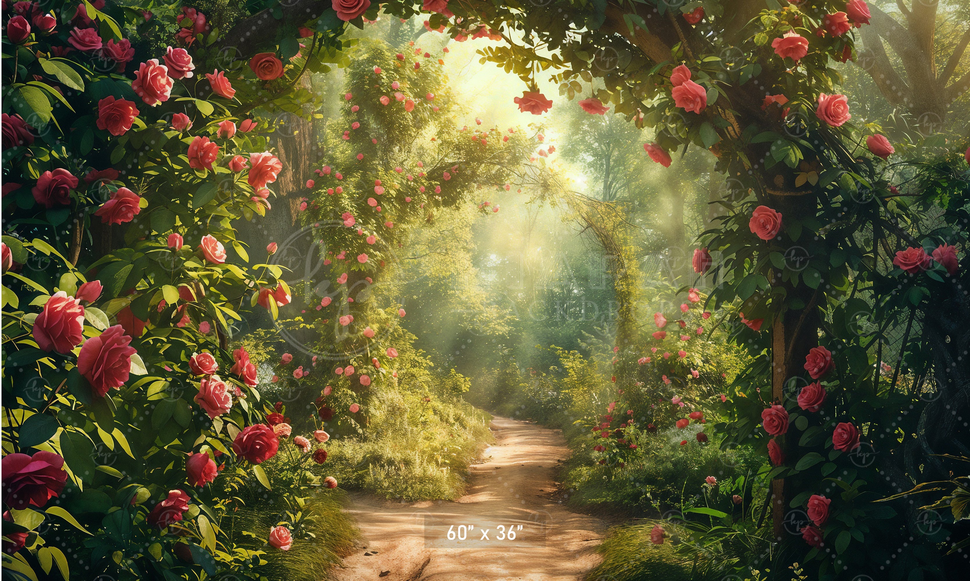 Secret Garden Rose Archway Backdrop