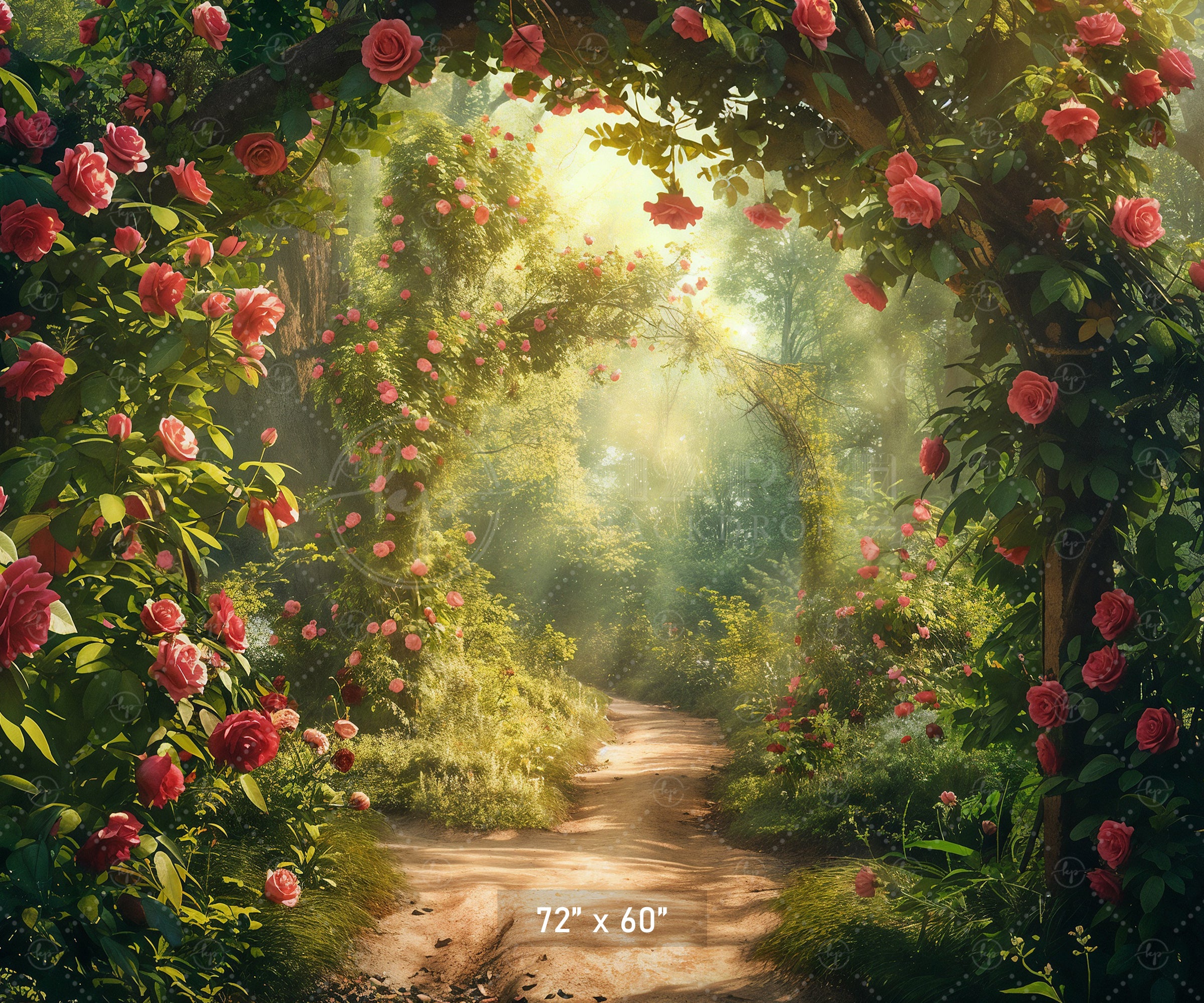 Secret Garden Rose Archway Backdrop