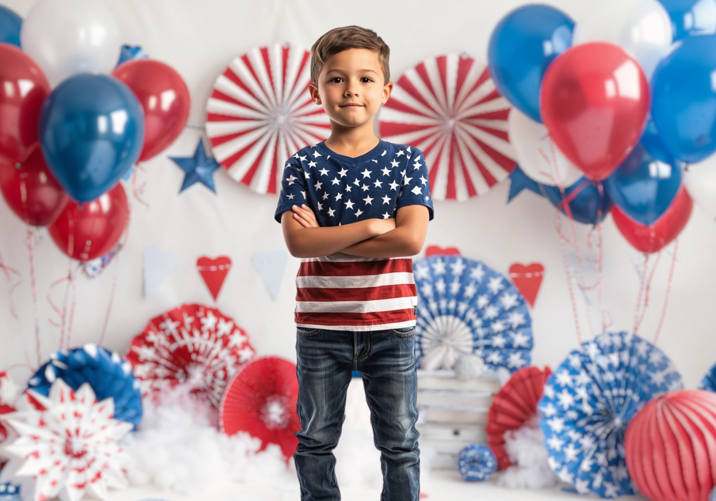 Patriotic Party Celebration Backdrop