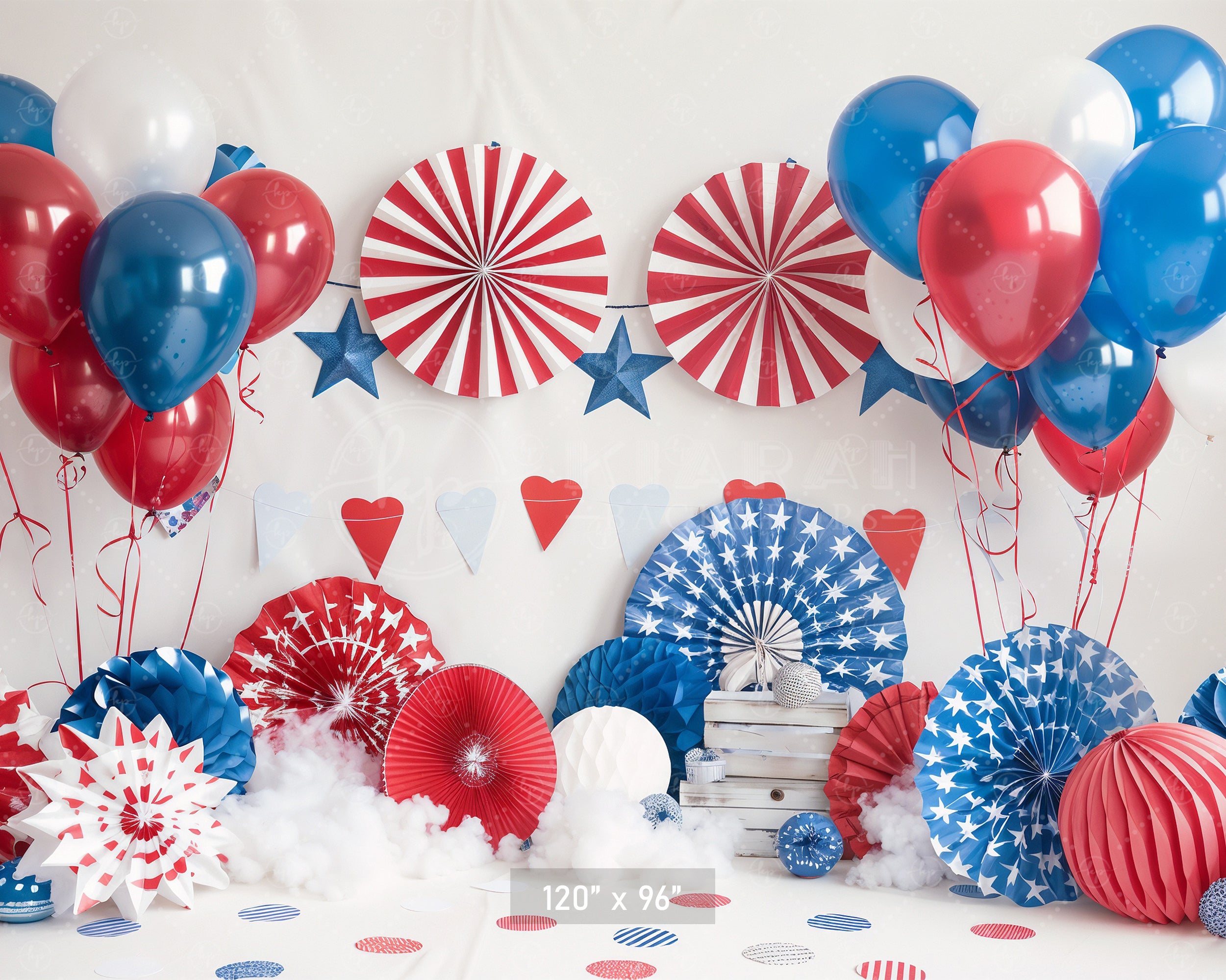 Patriotic Party Celebration Backdrop