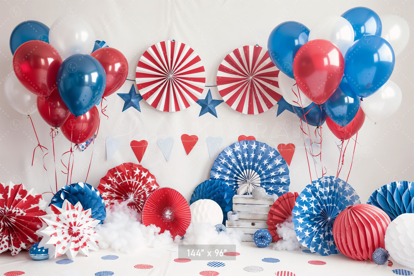 Patriotic Party Celebration Backdrop