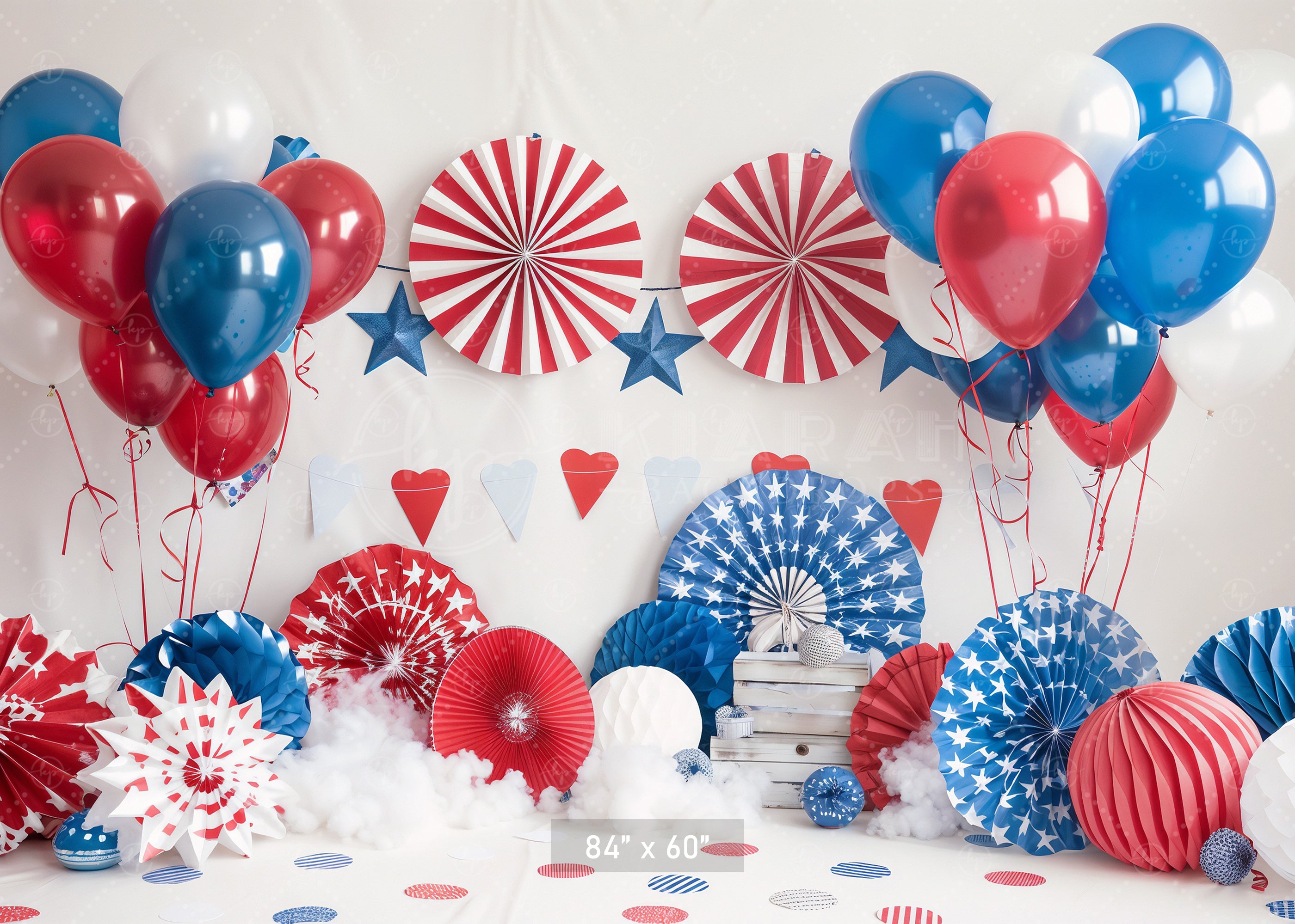 Patriotic Party Celebration Backdrop
