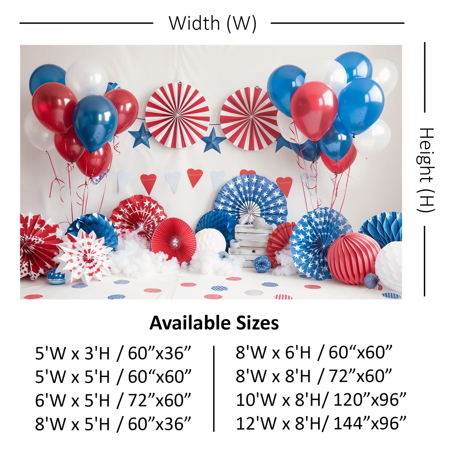 Patriotic Party Celebration Backdrop