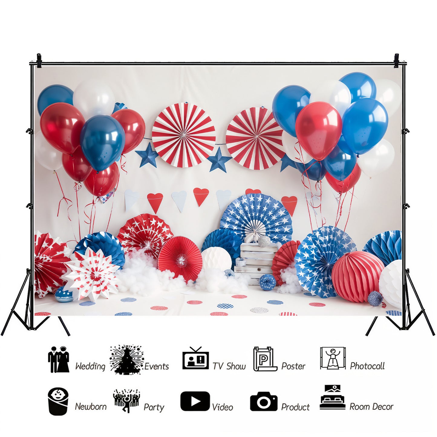 Patriotic Party Celebration Backdrop