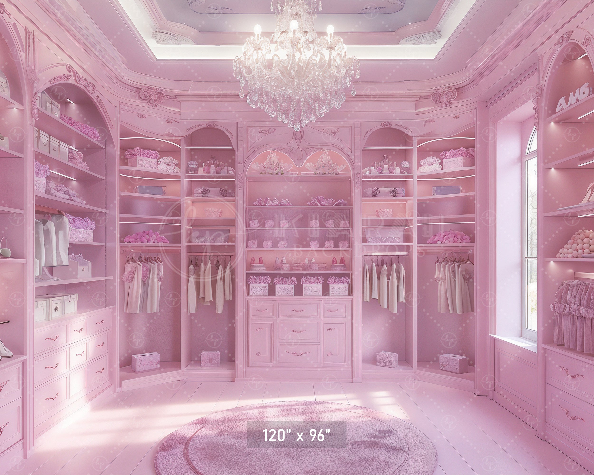 Pink Dream Closet Backdrop