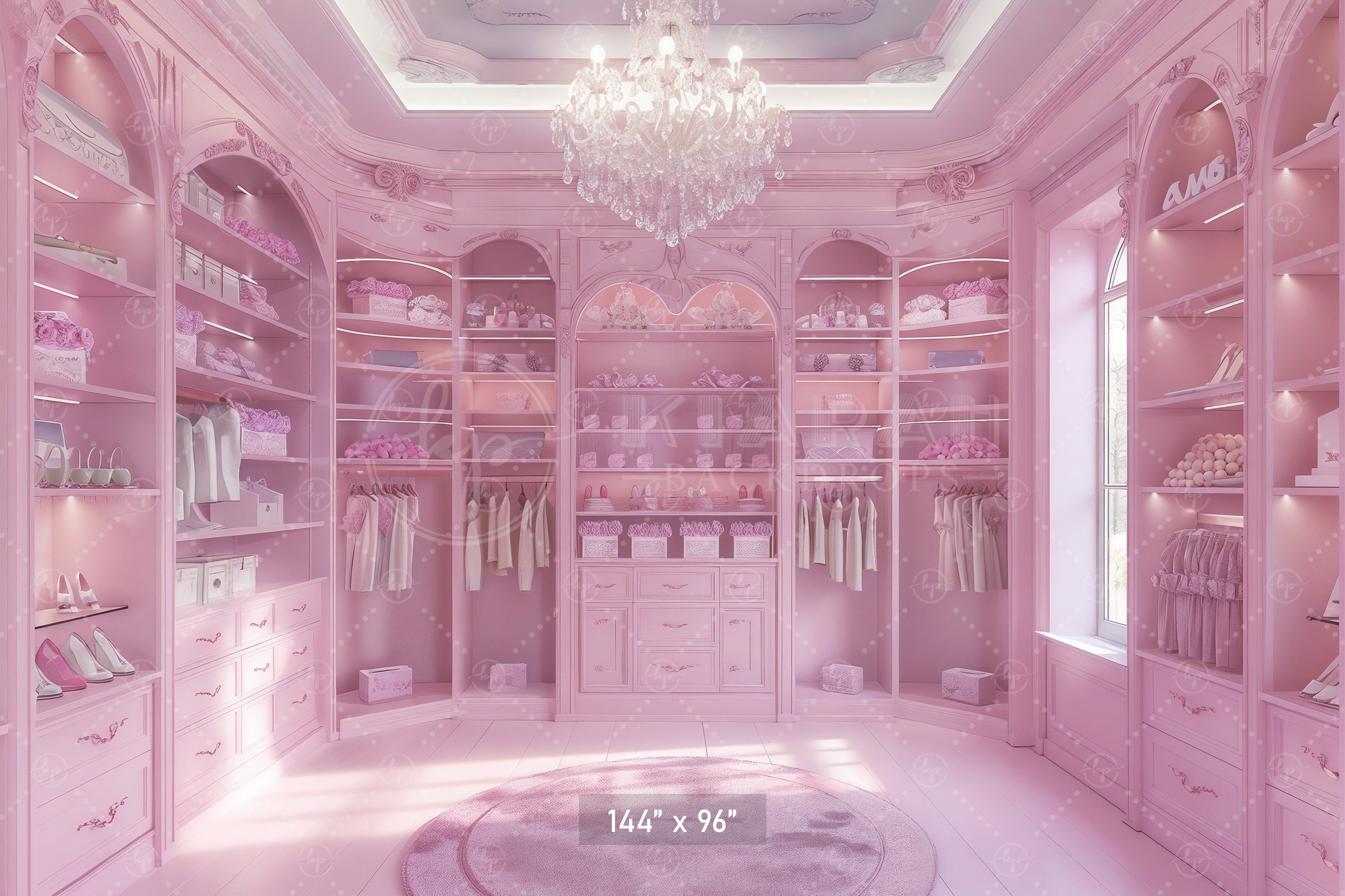 Pink Dream Closet Backdrop