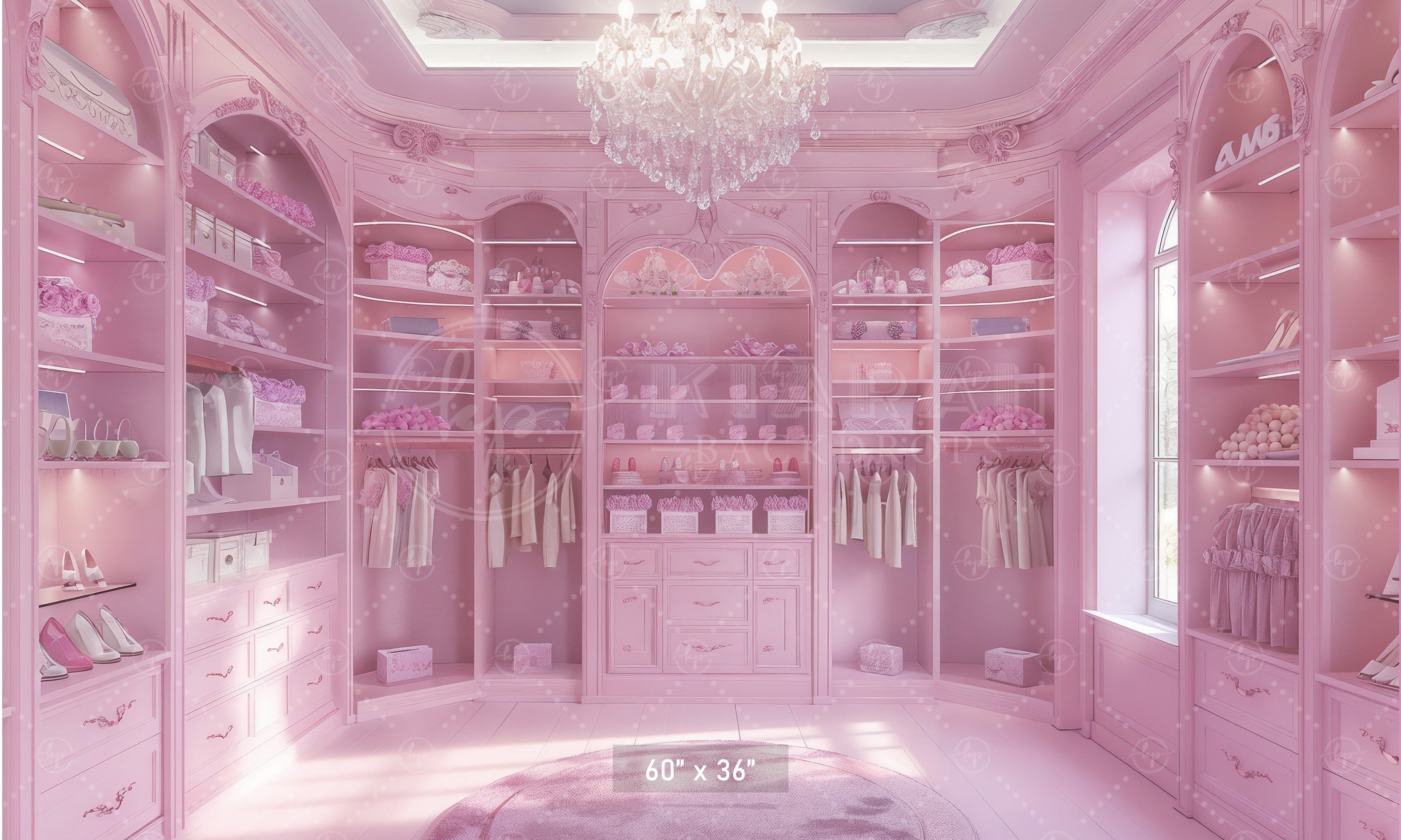 Pink Dream Closet Backdrop