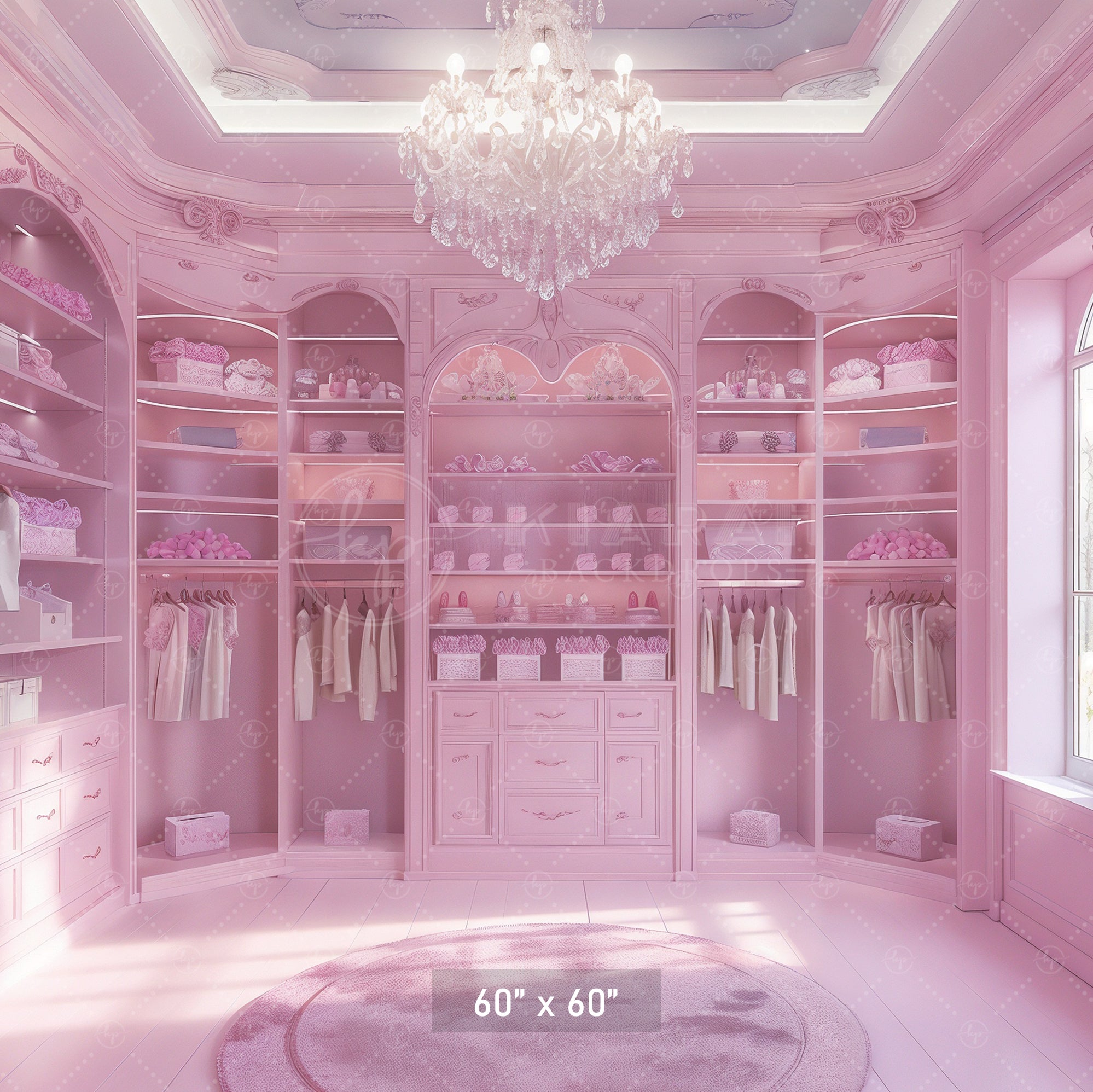 Pink Dream Closet Backdrop