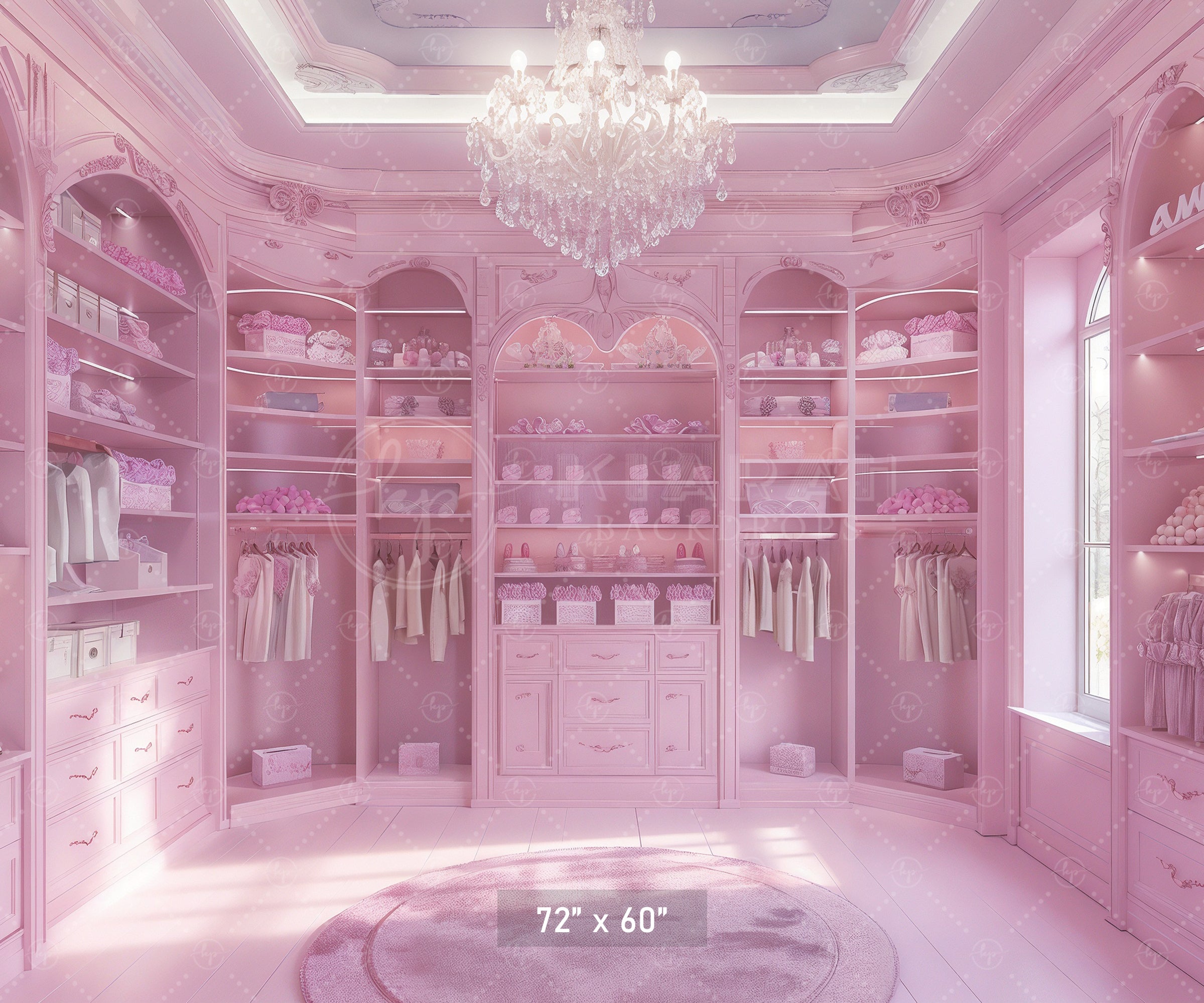 Pink Dream Closet Backdrop