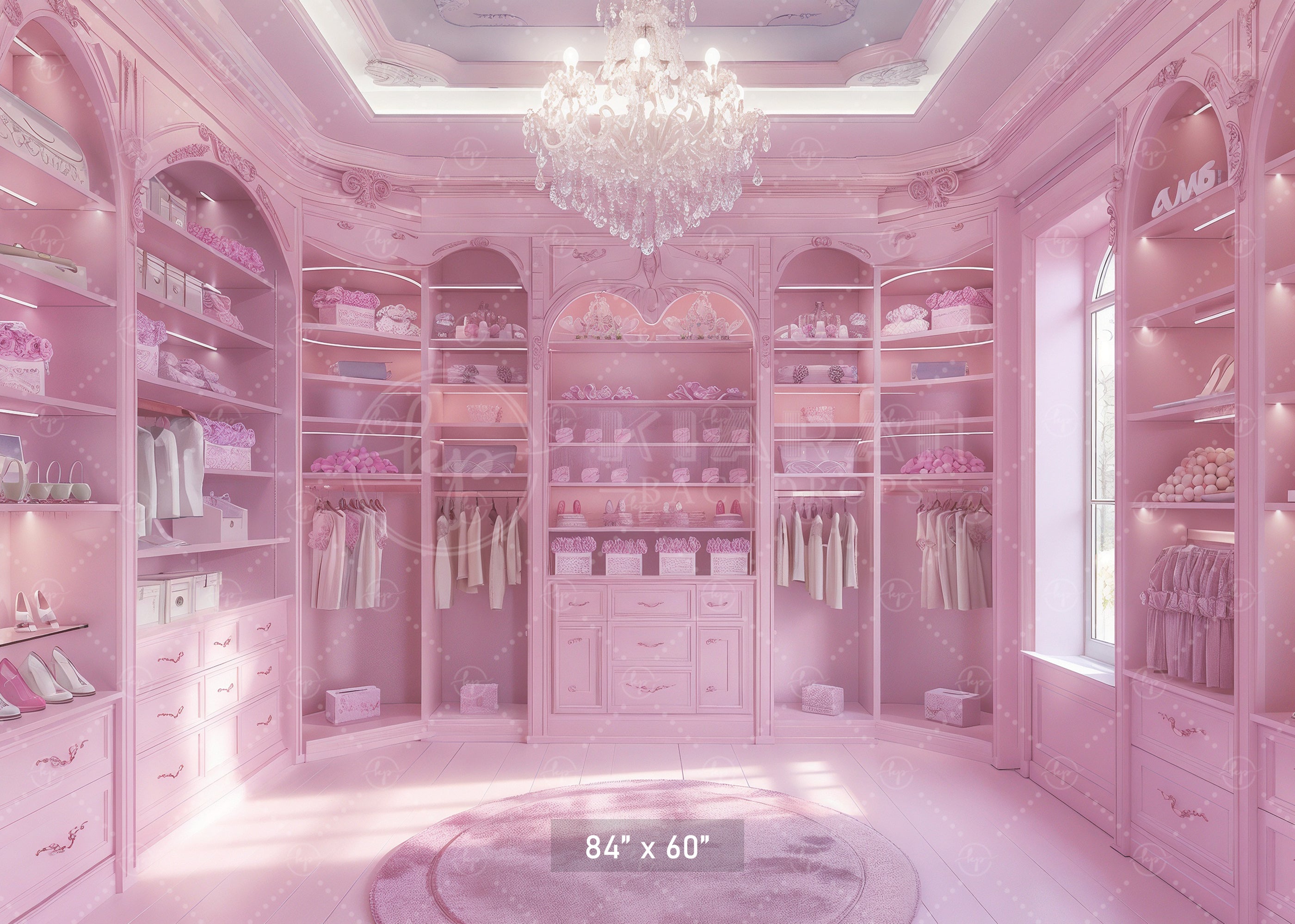Pink Dream Closet Backdrop