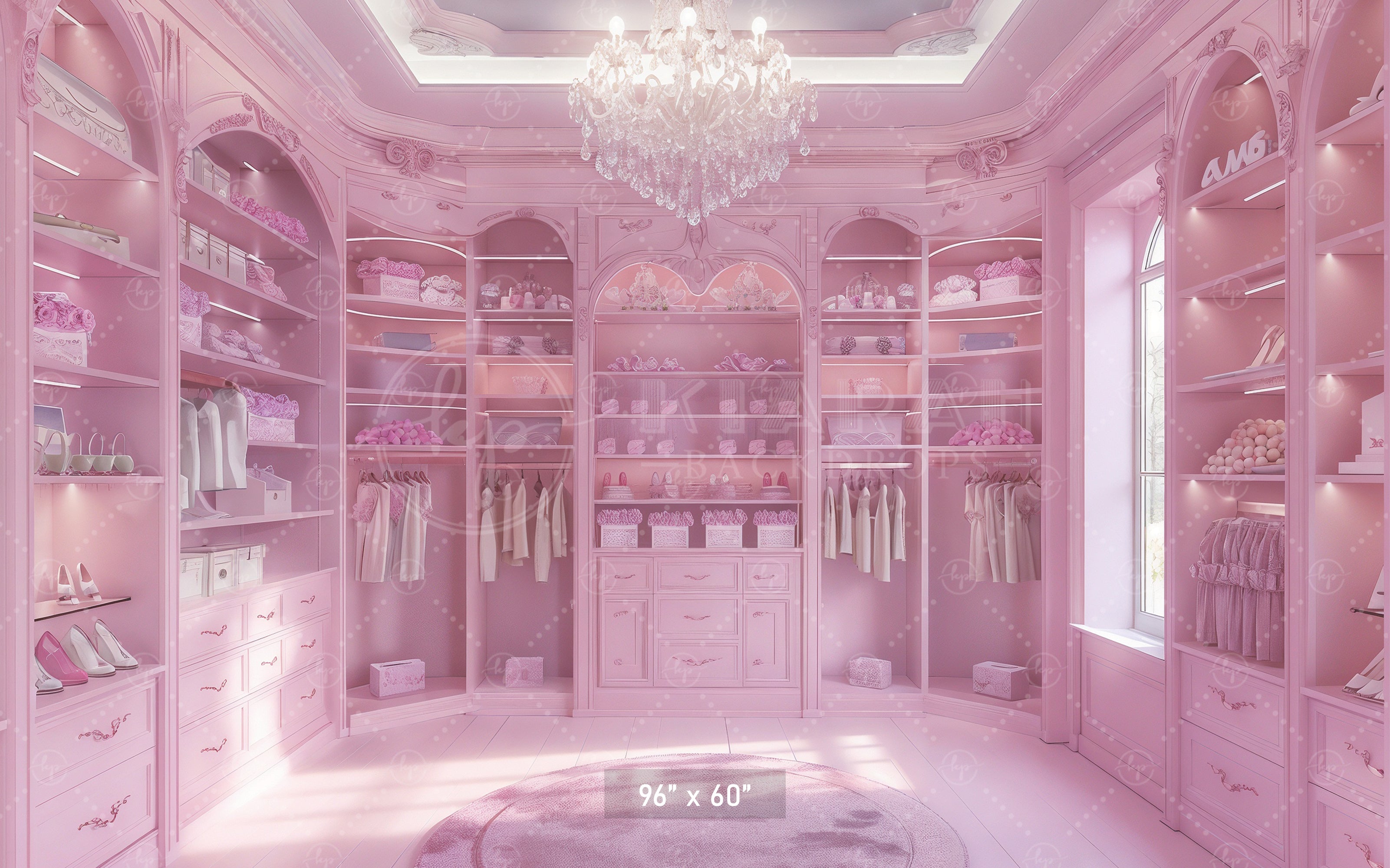 Pink Dream Closet Backdrop