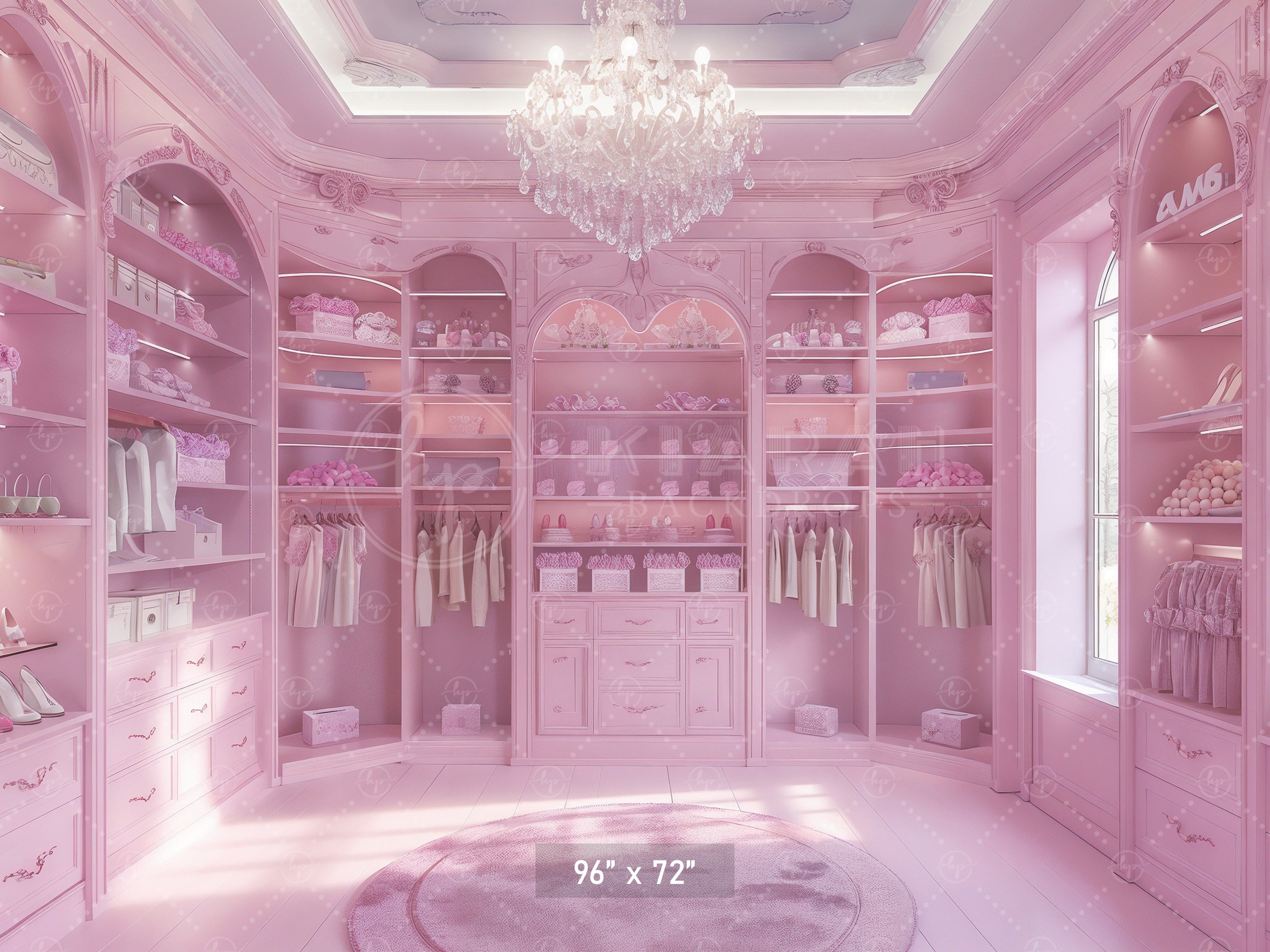 Pink Dream Closet Backdrop