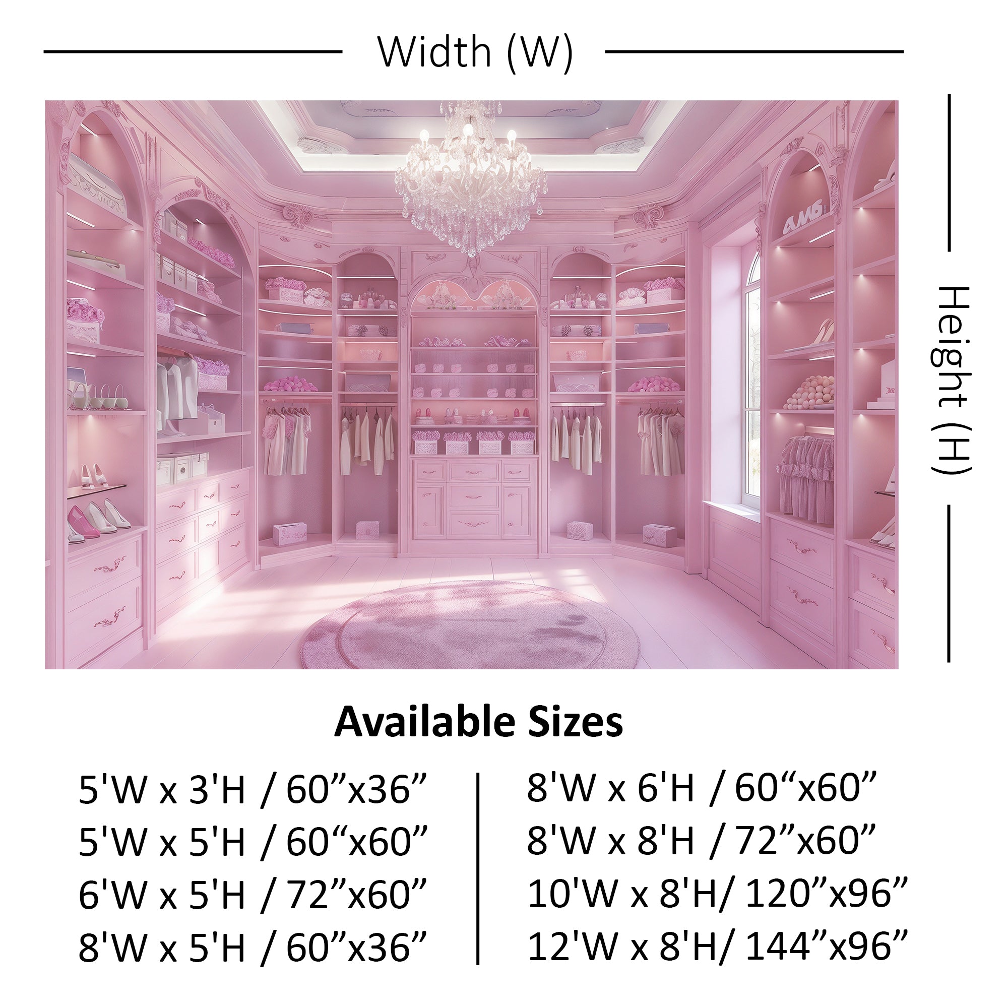 Pink Dream Closet Backdrop