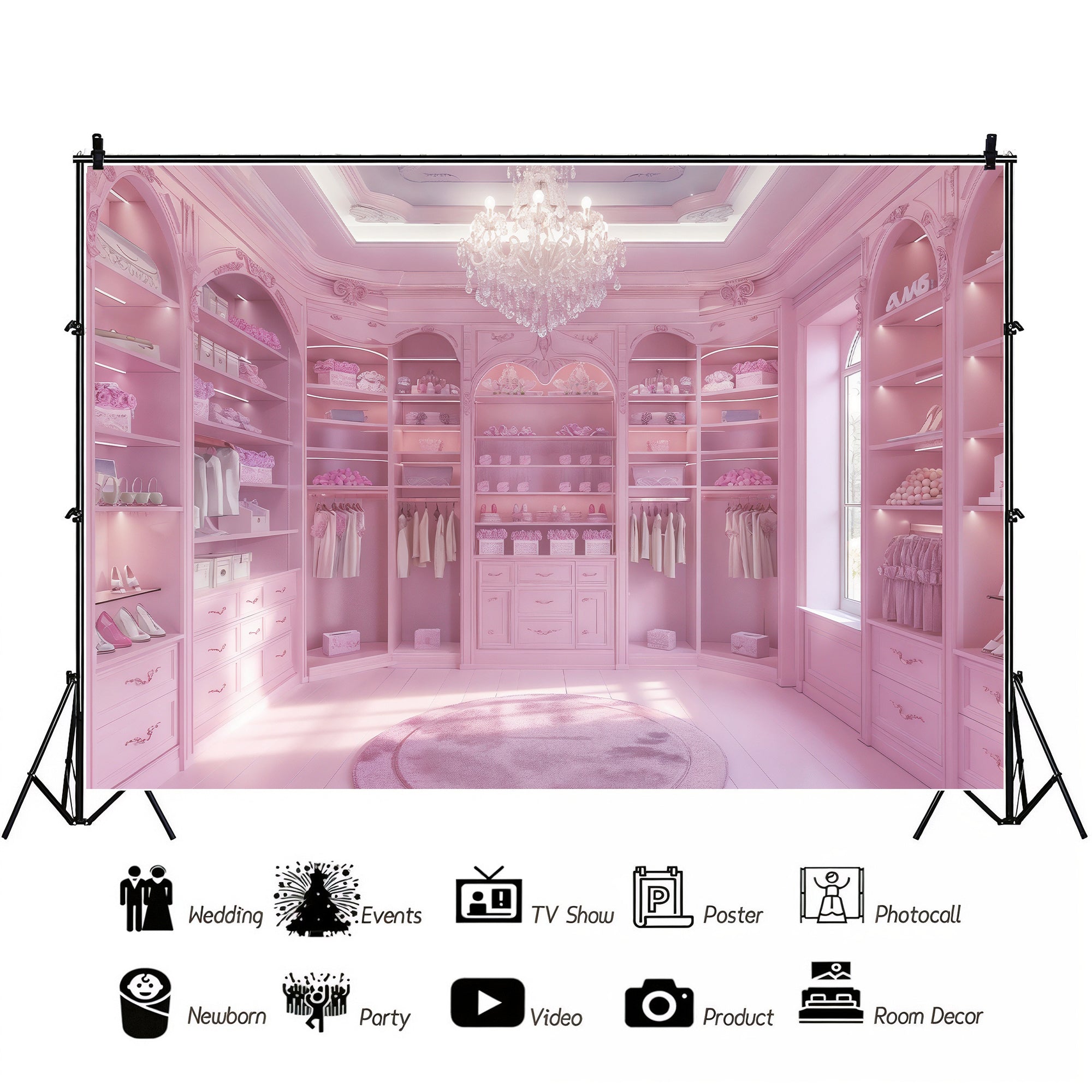 Pink Dream Closet Backdrop