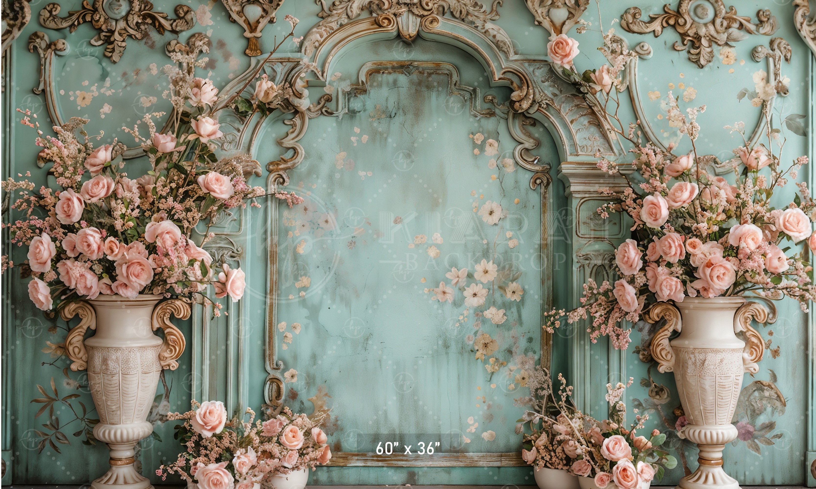 Vintage Floral Elegance Backdrop