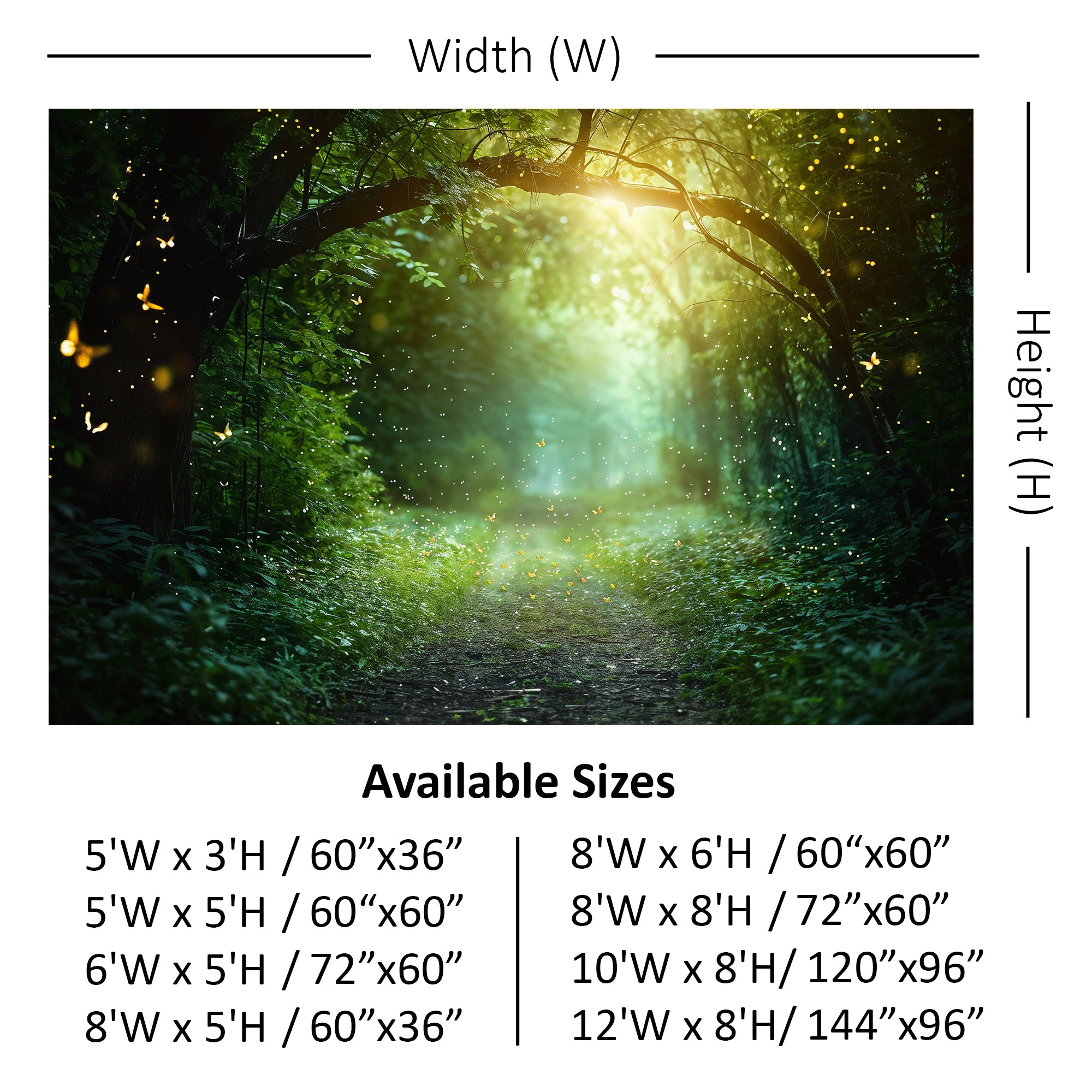 Magical Forest Pathway Backdrop