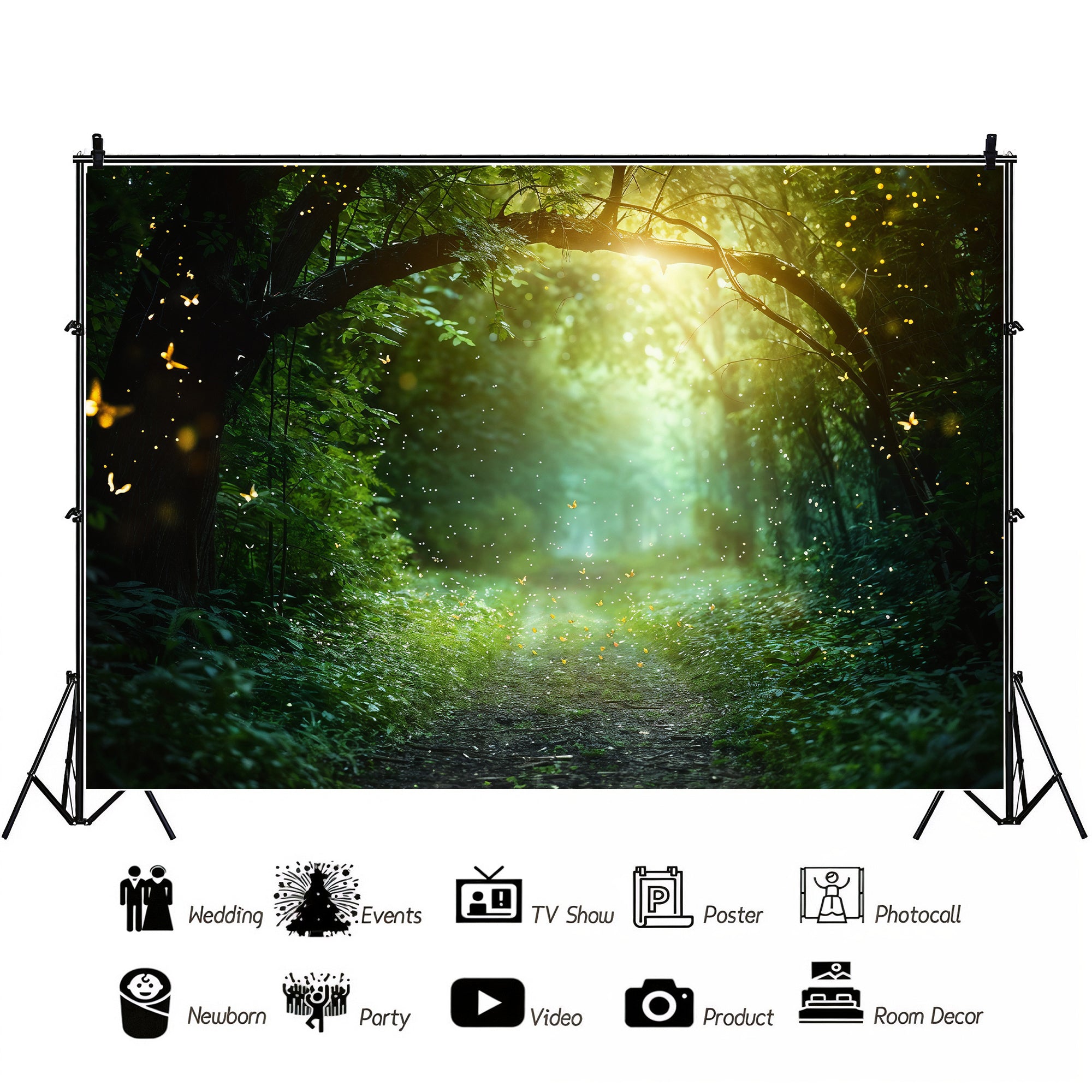 Magical Forest Pathway Backdrop