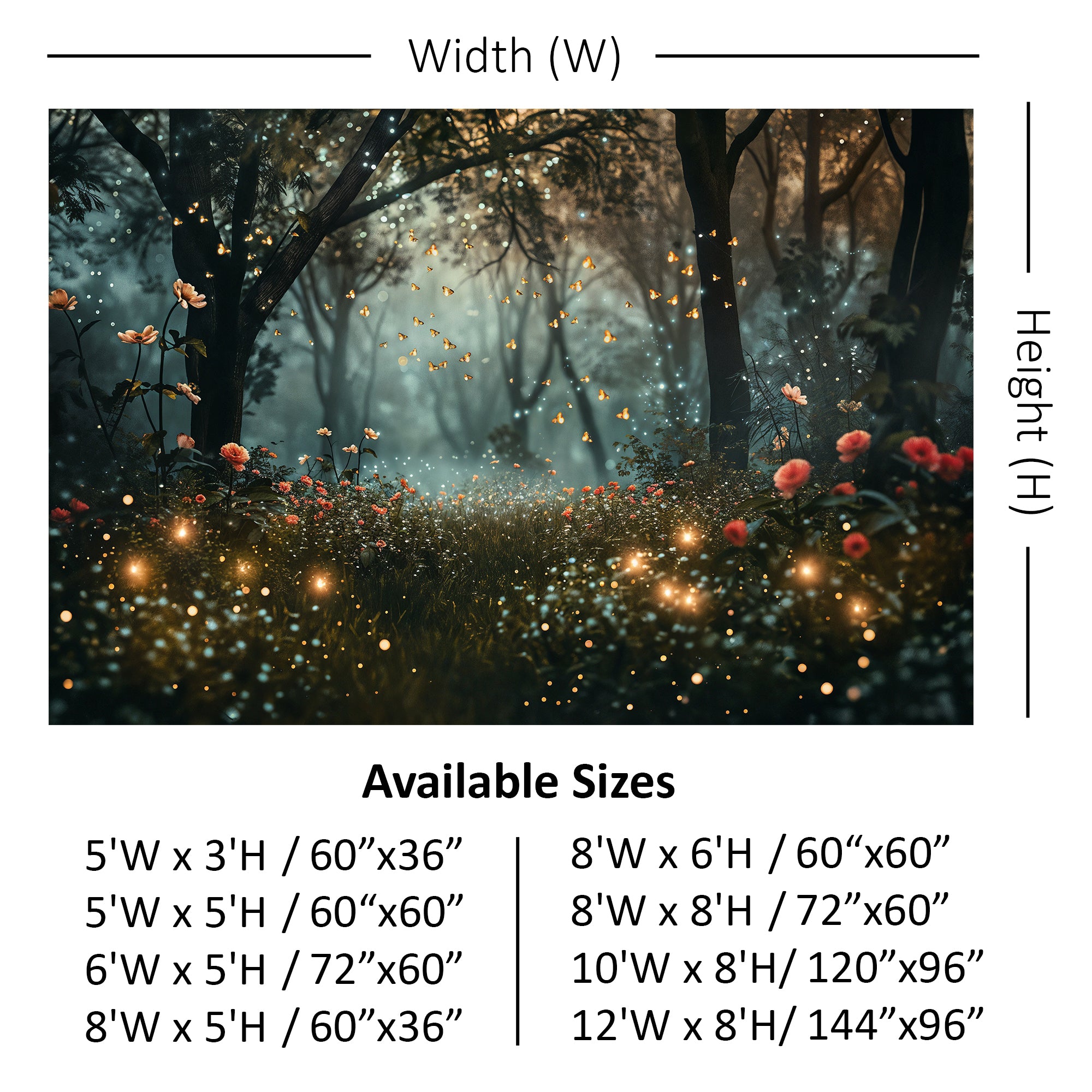 Enchanted Twilight Forest Backdrop