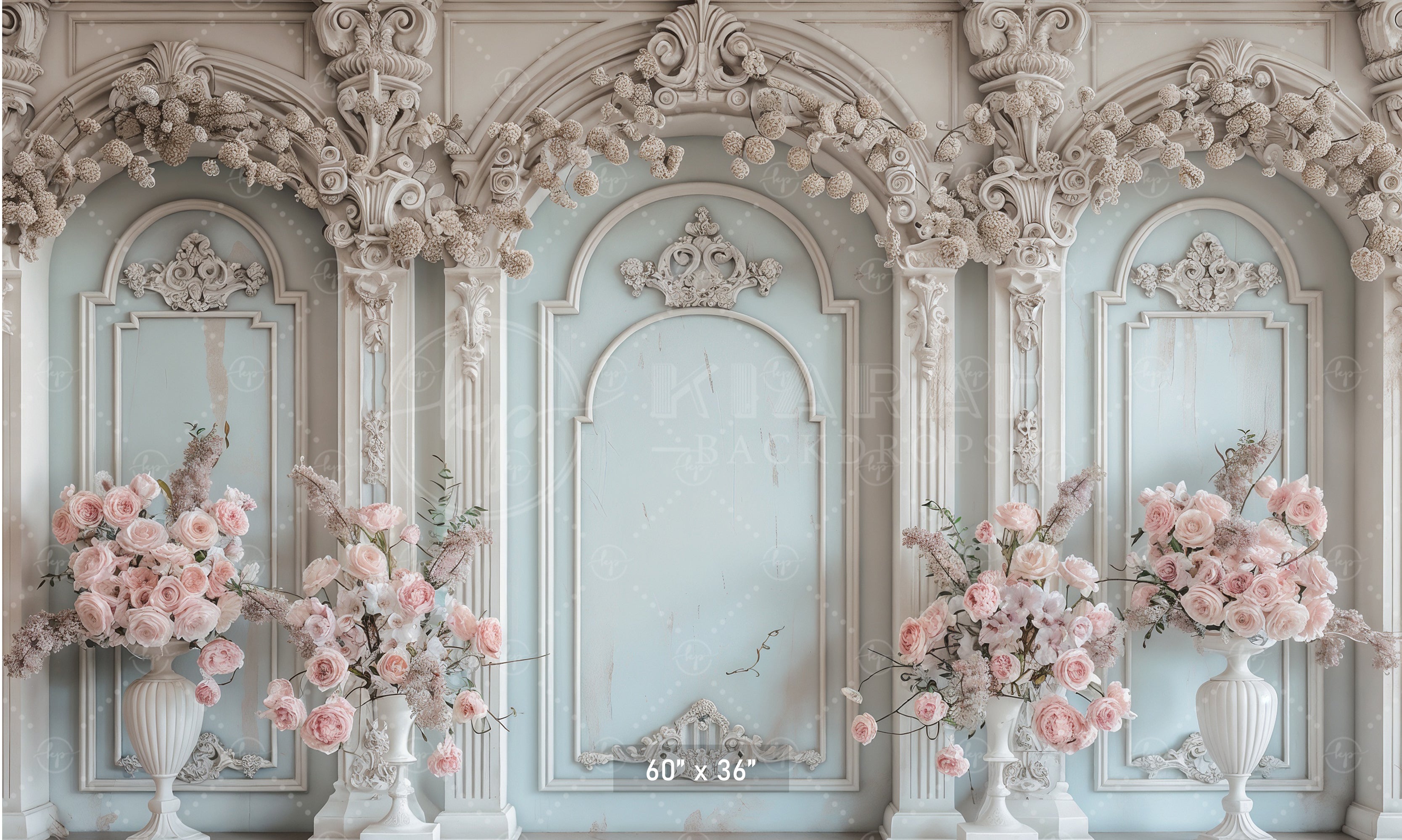 Pastel Floral Grandeur Backdrop