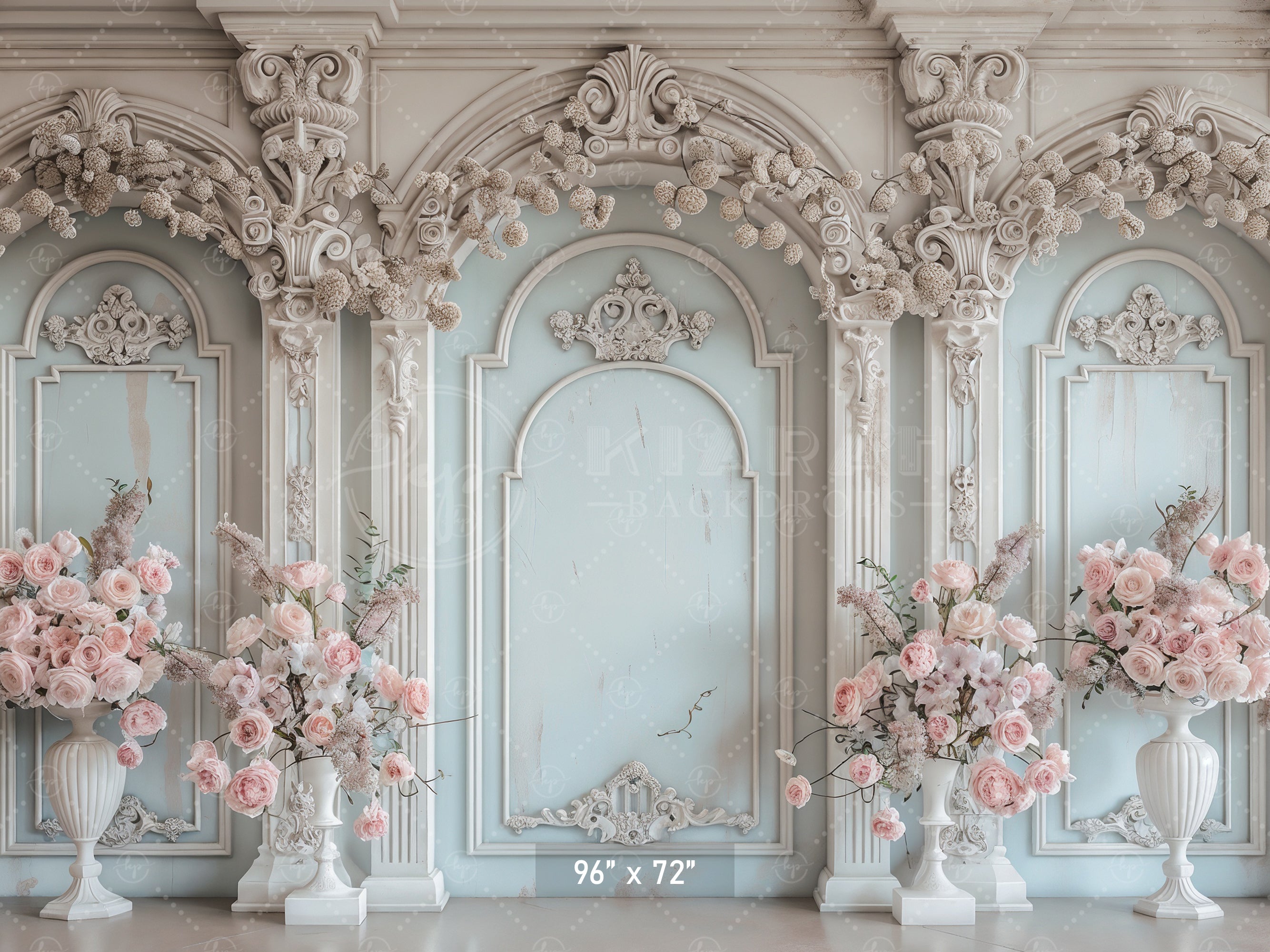 Pastel Floral Grandeur Backdrop