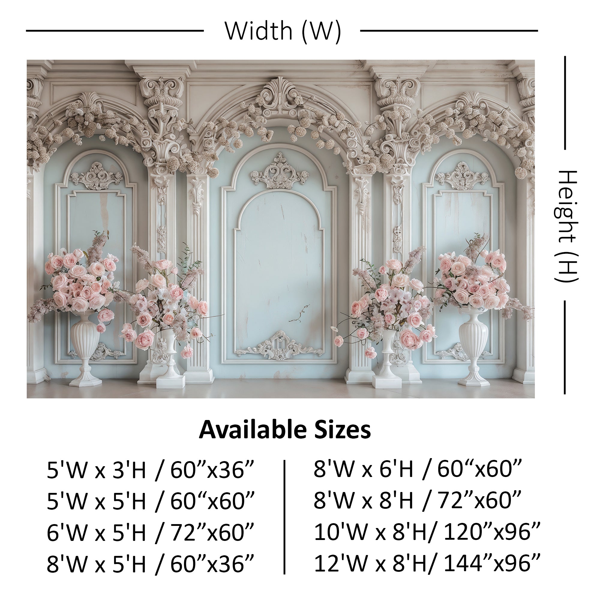 Pastel Floral Grandeur Backdrop