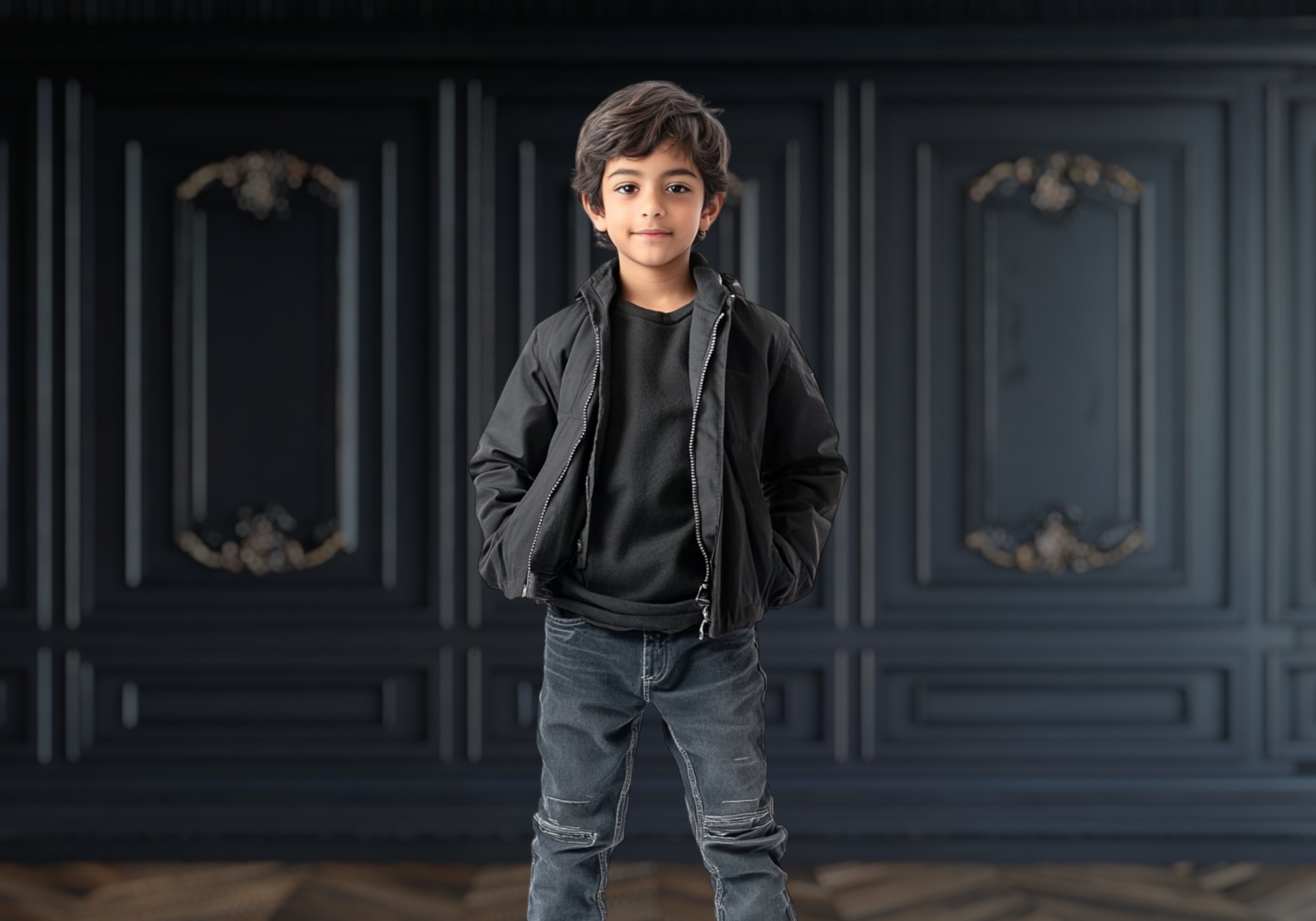 Dark Luxe Paneling Backdrop