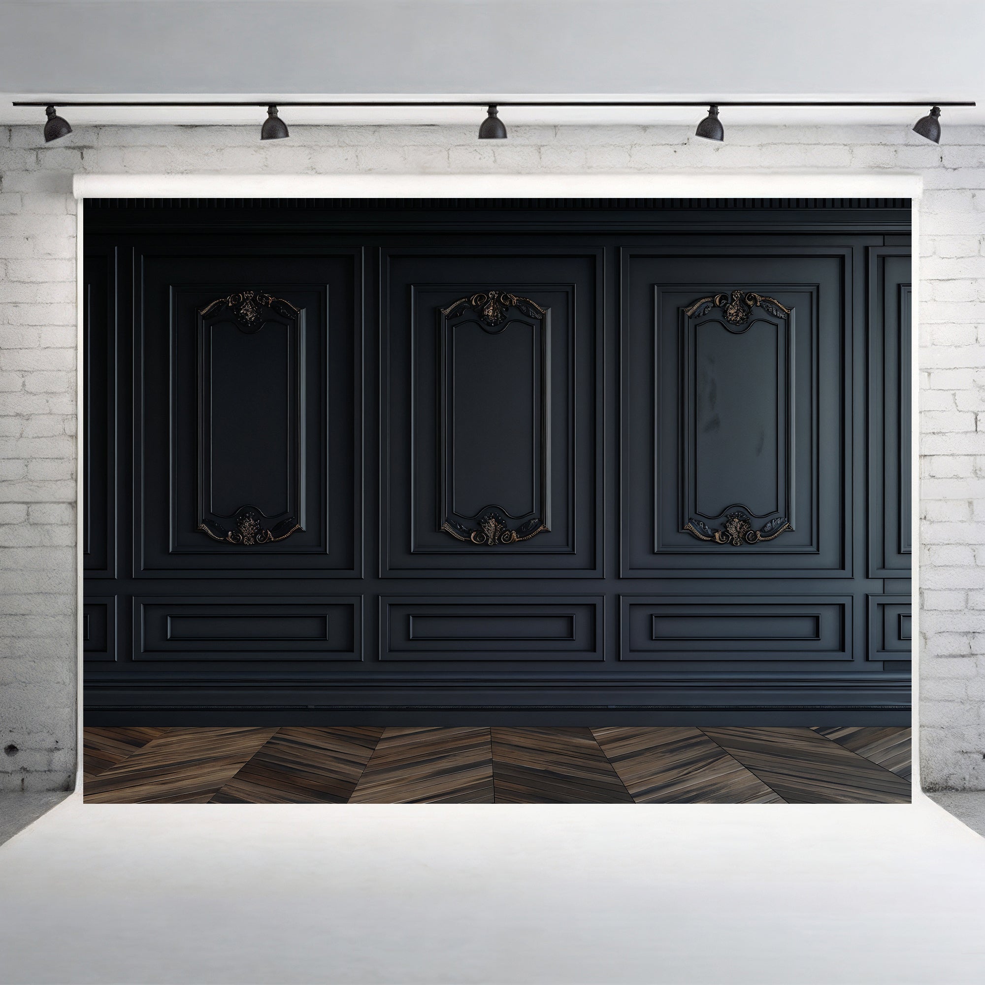 Dark Luxe Paneling Backdrop