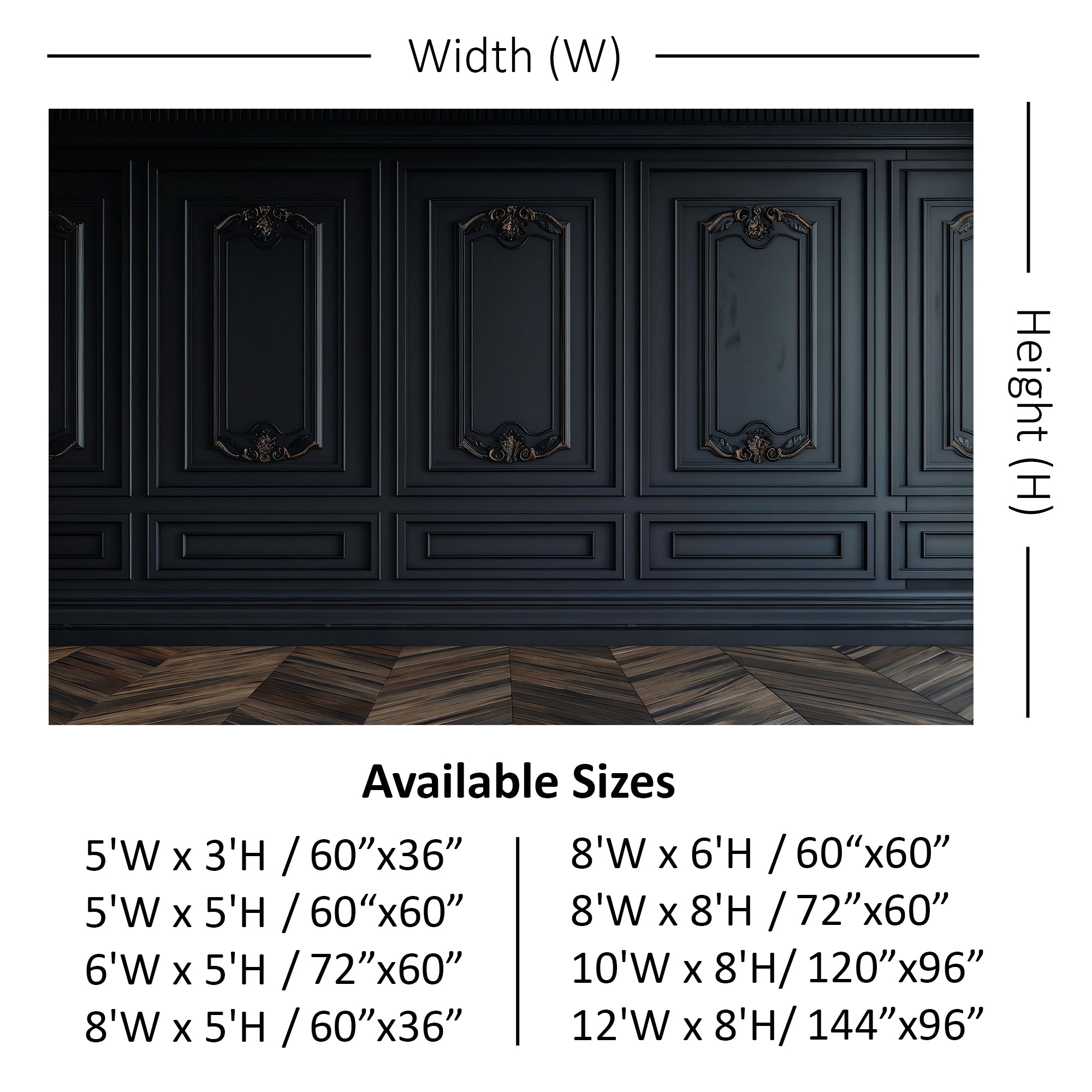 Dark Luxe Paneling Backdrop