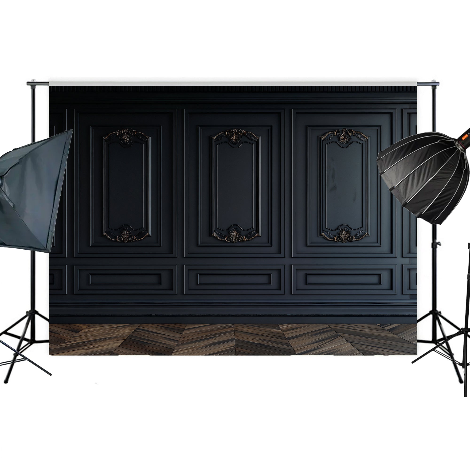 Dark Luxe Paneling Backdrop