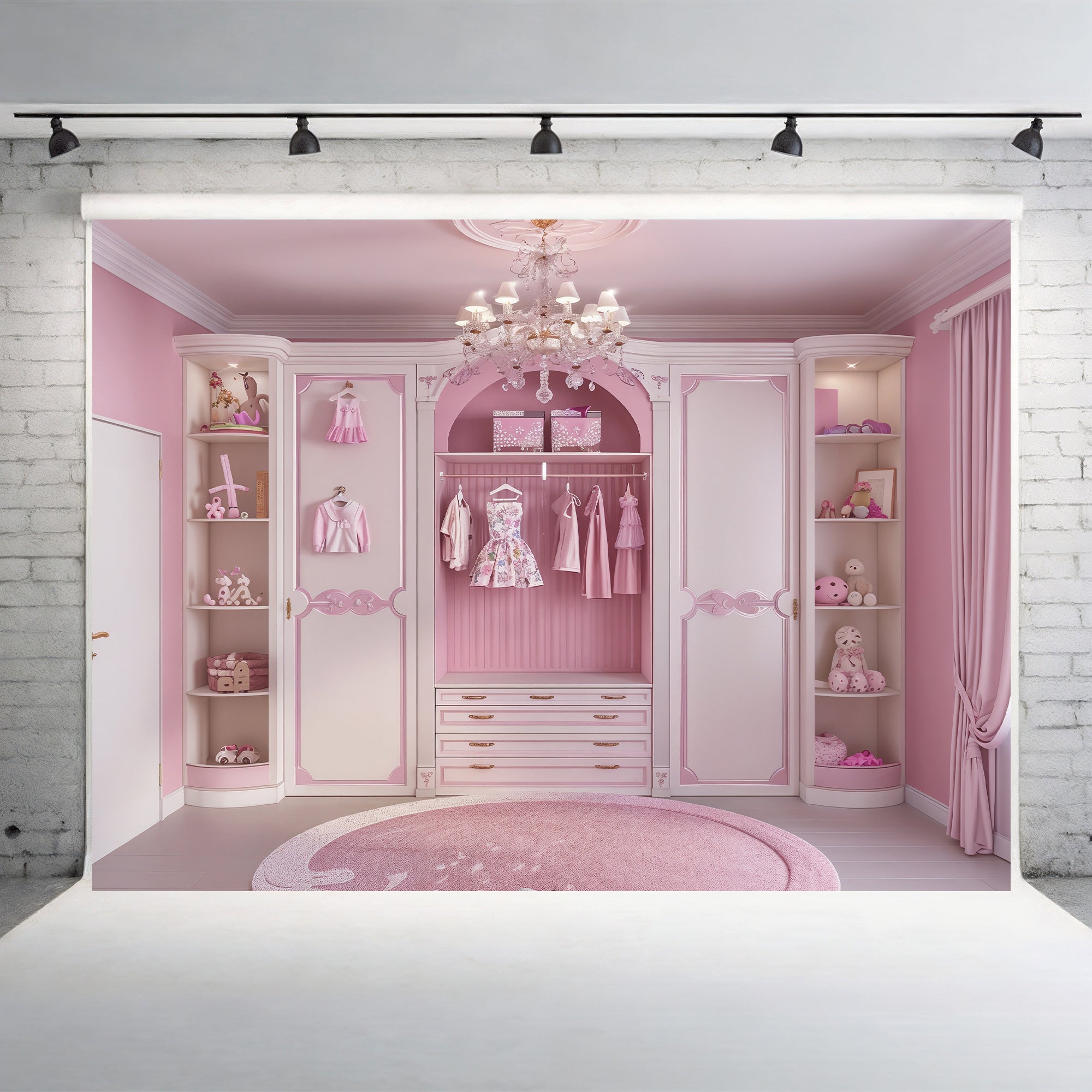 Pink Princess Closet Backdrop